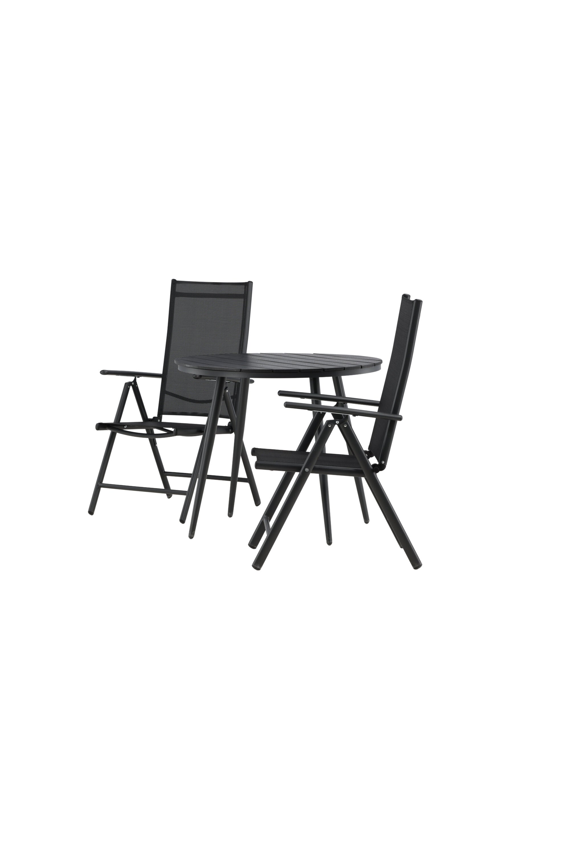 Break Outdoor-Tischset ⌀90cm/2St. in Schwarz präsentiert im Onlineshop von KAQTU Design AG. Gartentischset ist von Venture Home