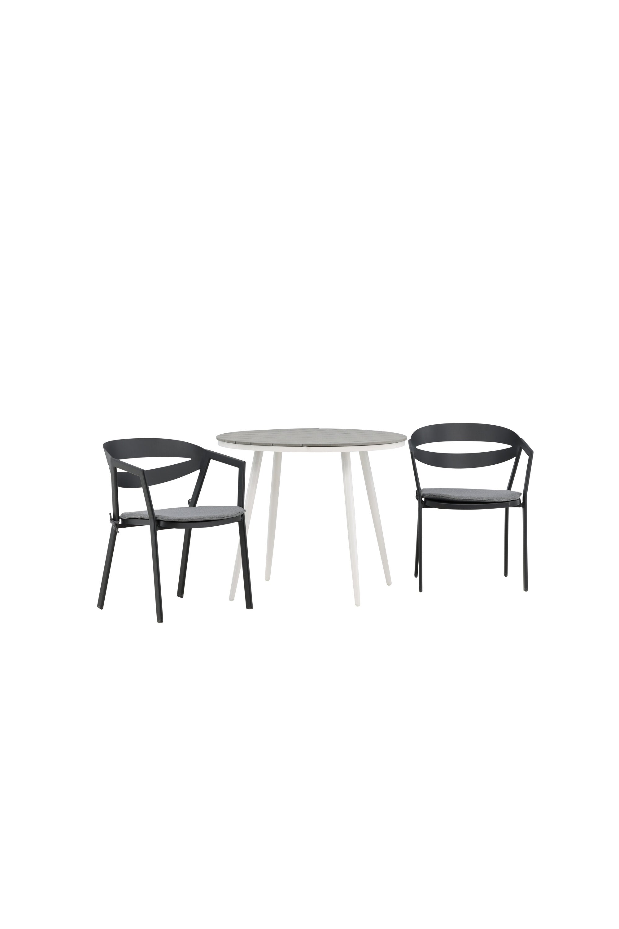 Break Outdoor-Tischset + Slit ⌀90cm/2St. in Weiss präsentiert im Onlineshop von KAQTU Design AG. Gartentischset ist von Venture Home
