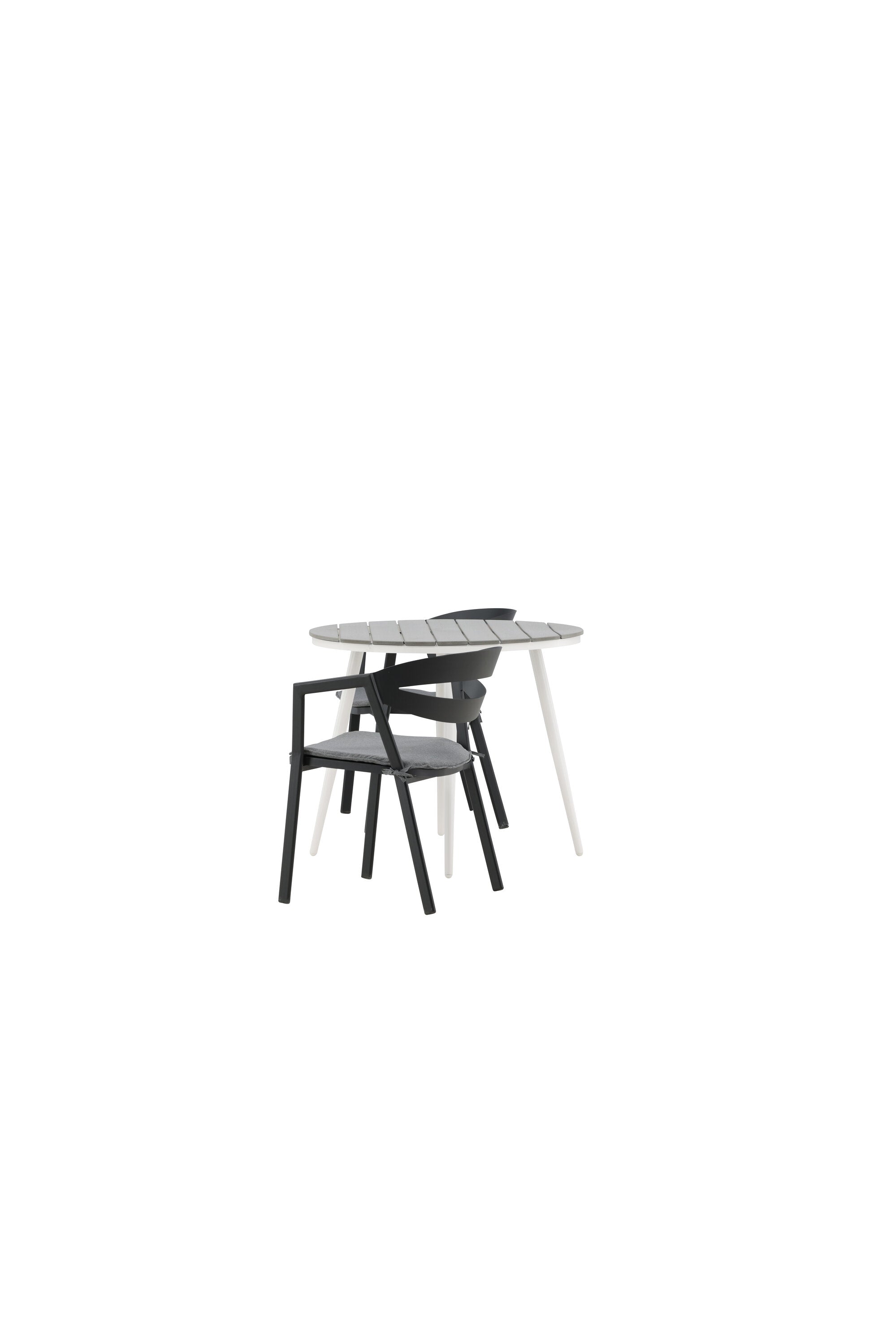 Break Outdoor-Tischset + Slit ⌀90cm/2St. in Weiss präsentiert im Onlineshop von KAQTU Design AG. Gartentischset ist von Venture Home