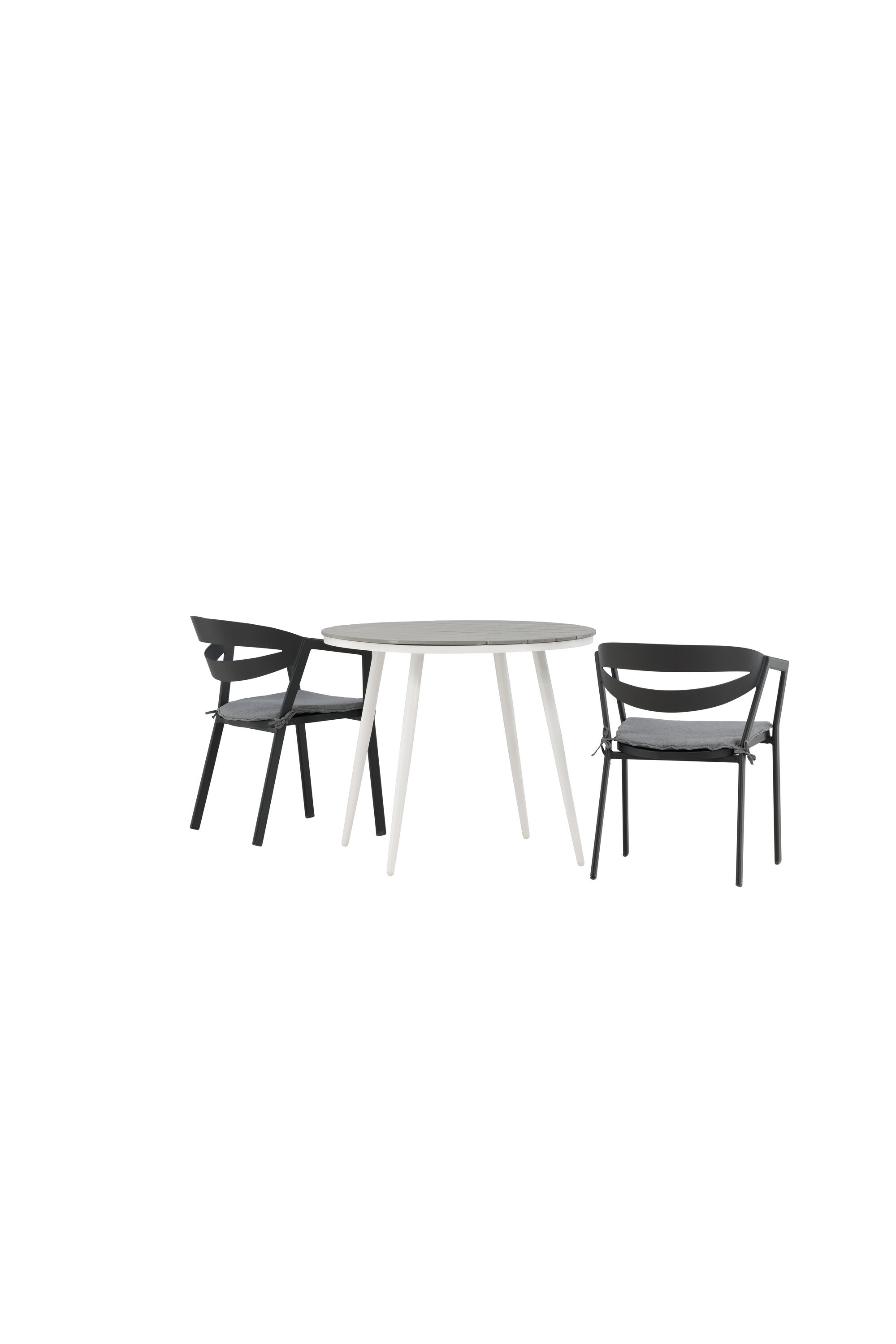 Break Outdoor-Tischset + Slit ⌀90cm/2St. in Weiss präsentiert im Onlineshop von KAQTU Design AG. Gartentischset ist von Venture Home