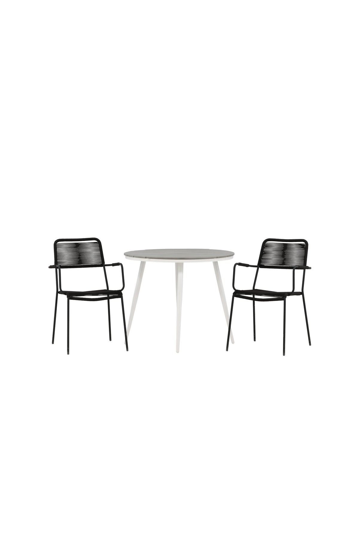 Break Outdoor-Tischset + Lindos Arm ⌀90cm/2St. in Weiss präsentiert im Onlineshop von KAQTU Design AG. Gartentischset ist von Venture Home