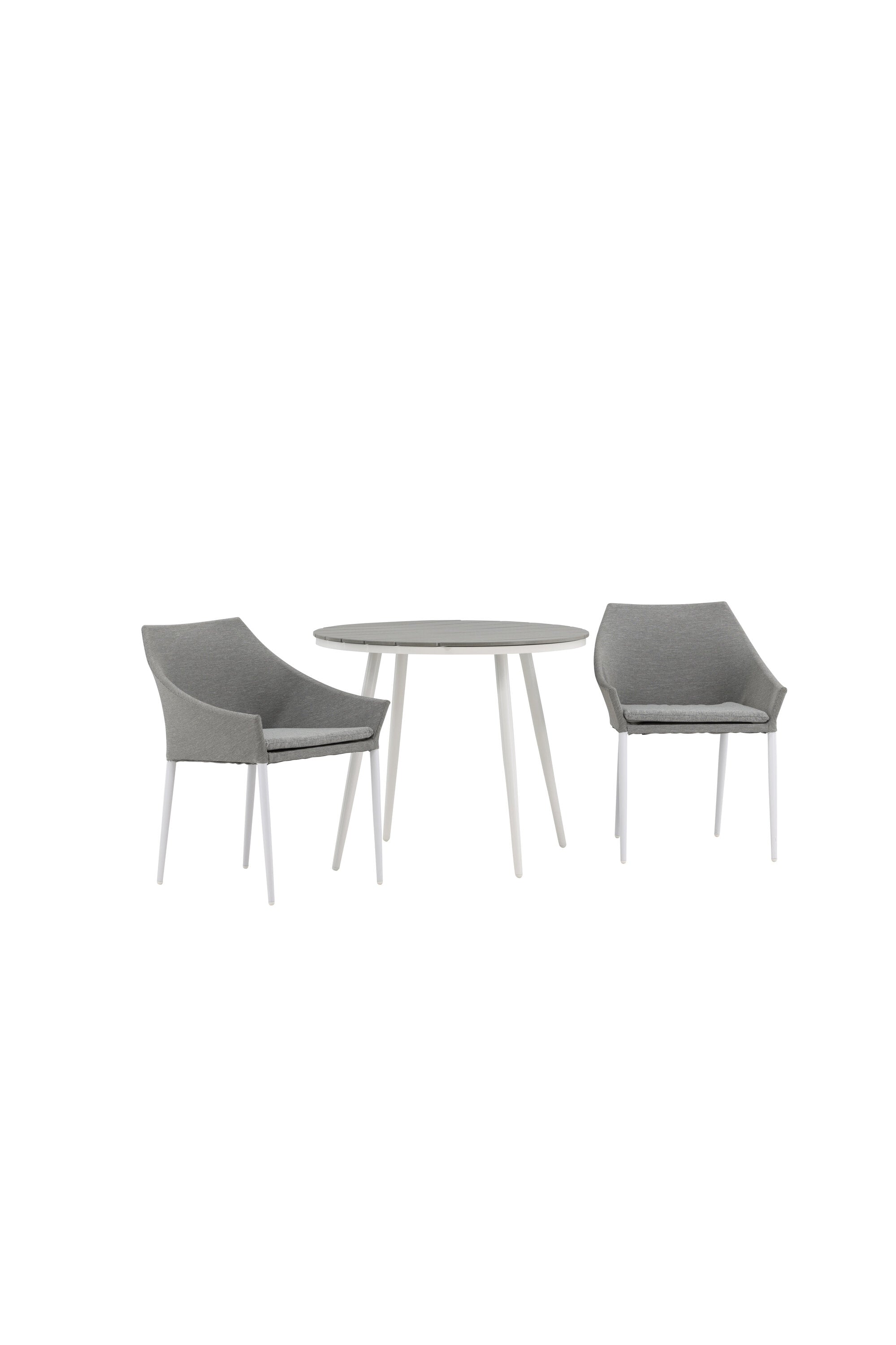 Break Outdoor-Tischset + Spoga ⌀90cm/2St. in Weiss präsentiert im Onlineshop von KAQTU Design AG. Gartentischset ist von Venture Home