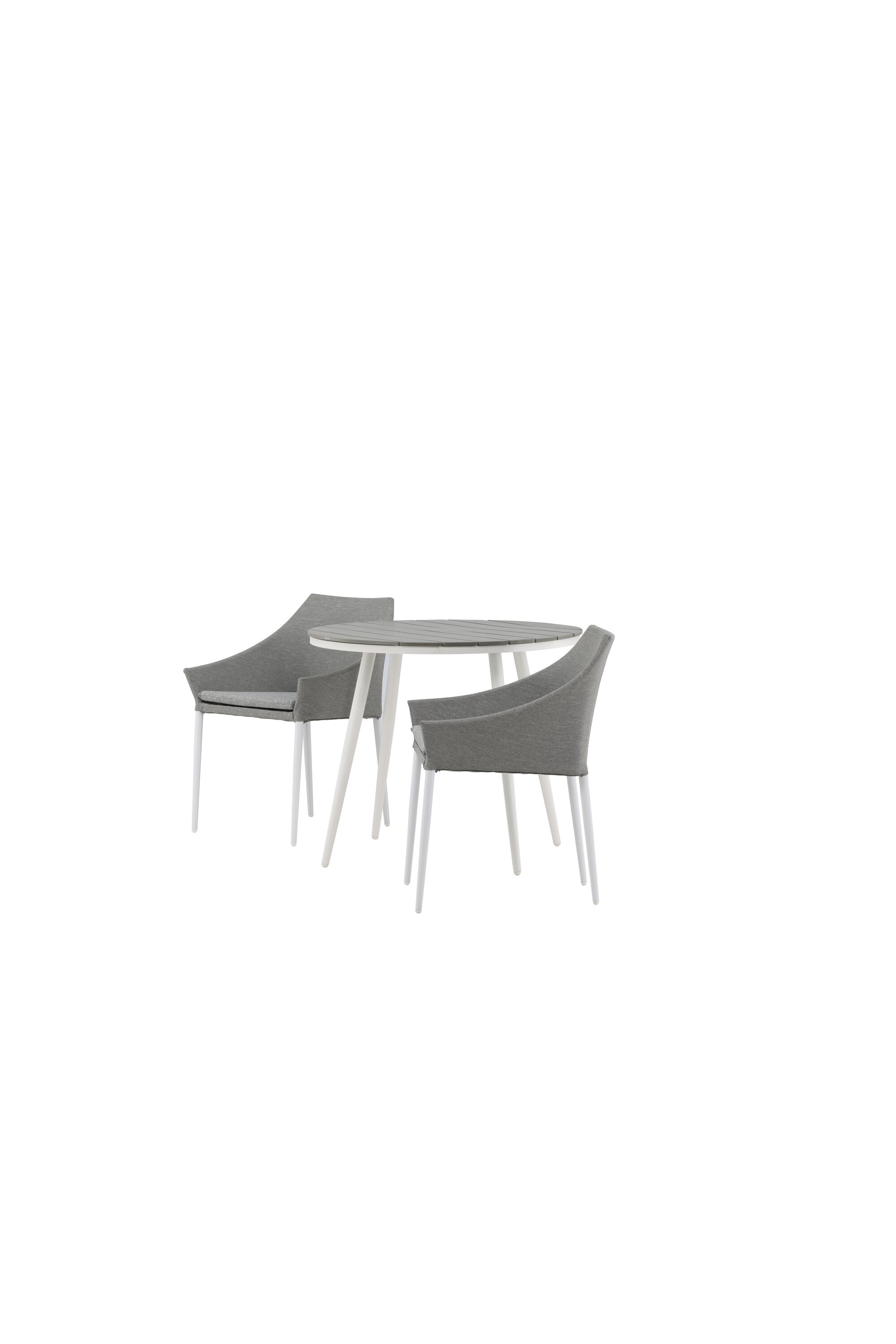 Break Outdoor-Tischset + Spoga ⌀90cm/2St. in Weiss präsentiert im Onlineshop von KAQTU Design AG. Gartentischset ist von Venture Home