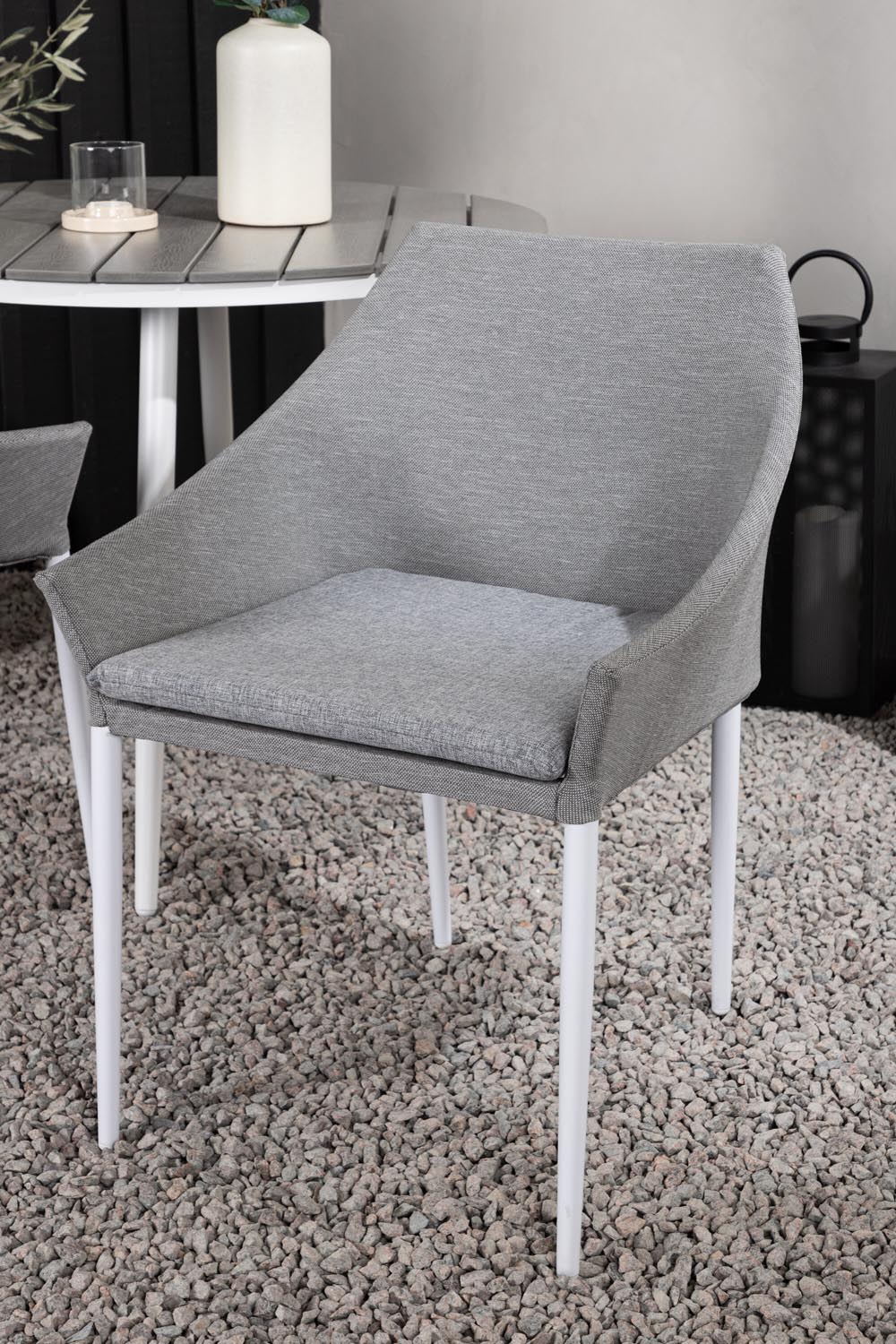 Break Outdoor-Tischset + Spoga ⌀90cm/2St. in Weiss präsentiert im Onlineshop von KAQTU Design AG. Gartentischset ist von Venture Home