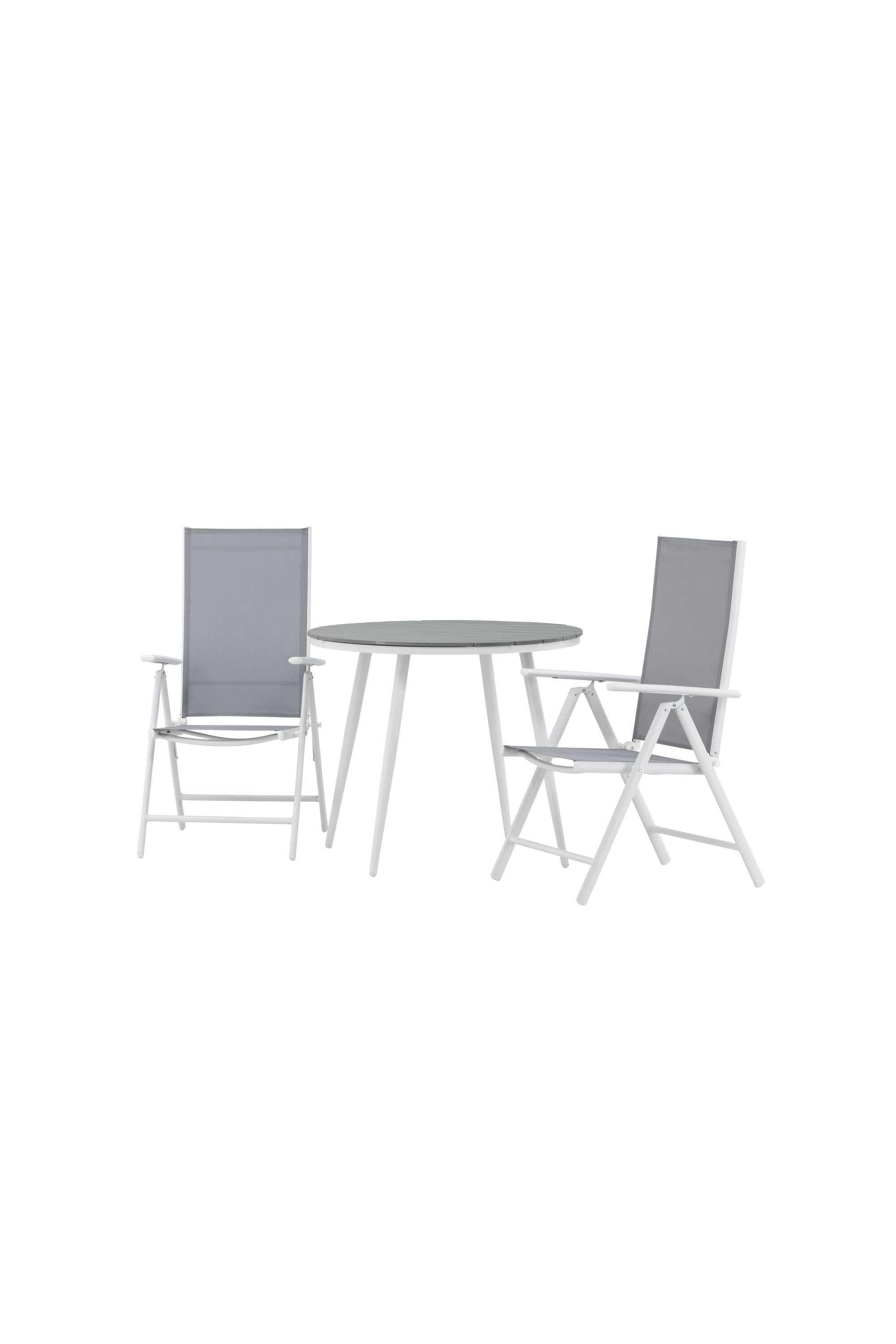 Break Outdoor-Tischset ⌀90cm/2St. in Weiss präsentiert im Onlineshop von KAQTU Design AG. Gartentischset ist von Venture Home