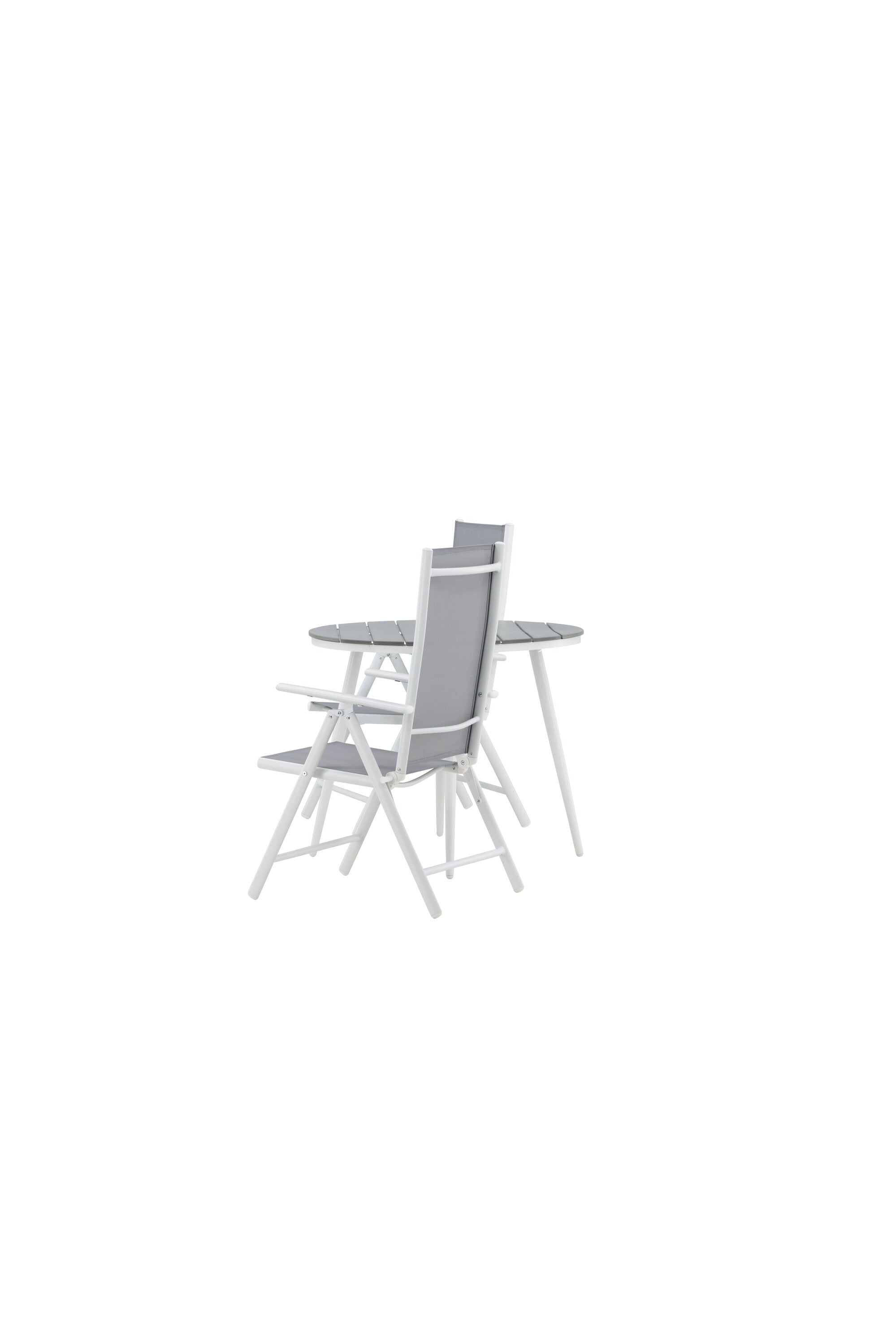 Break Outdoor-Tischset ⌀90cm/2St. in Weiss präsentiert im Onlineshop von KAQTU Design AG. Gartentischset ist von Venture Home