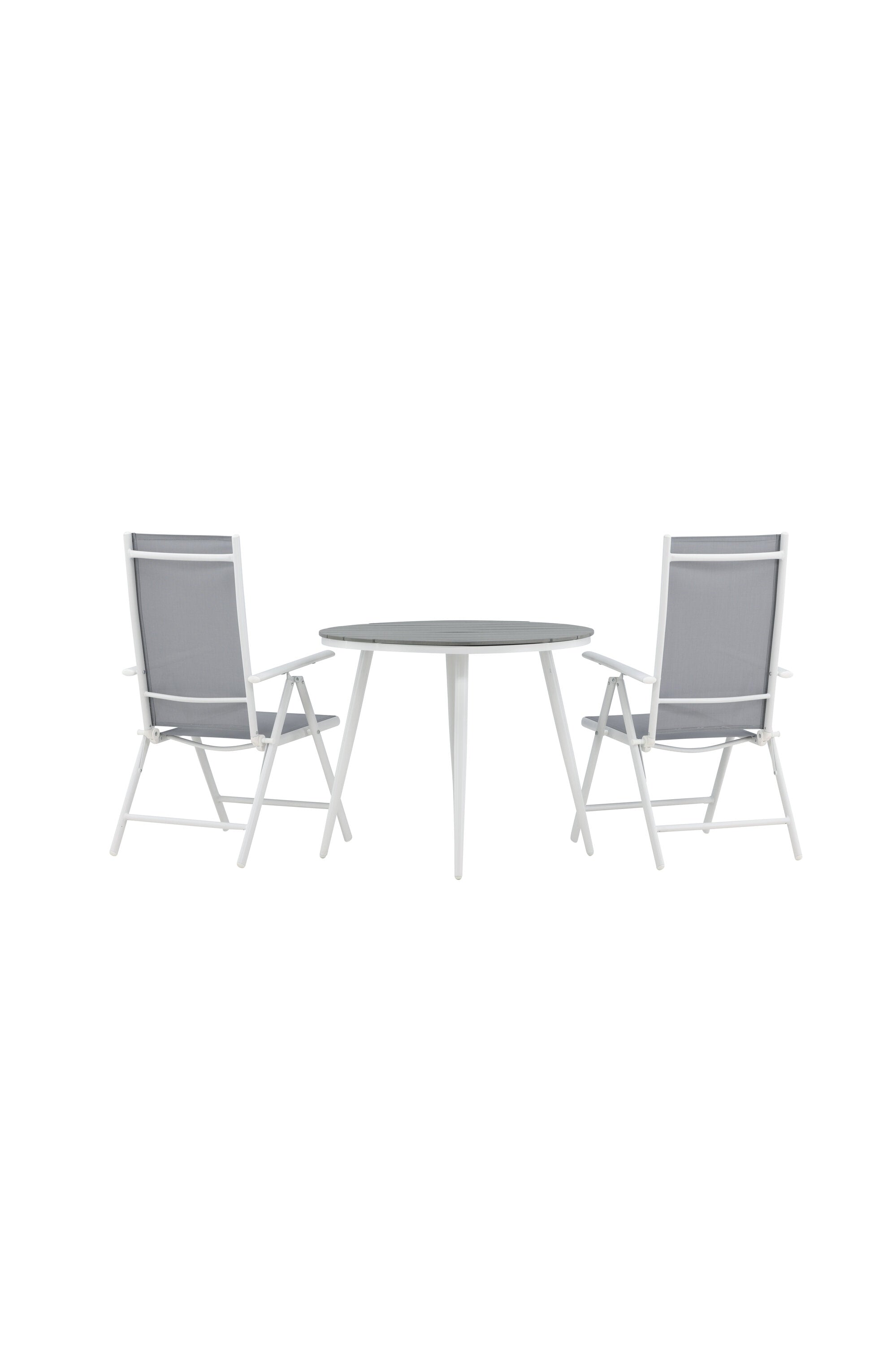 Break Outdoor-Tischset ⌀90cm/2St. in Weiss präsentiert im Onlineshop von KAQTU Design AG. Gartentischset ist von Venture Home
