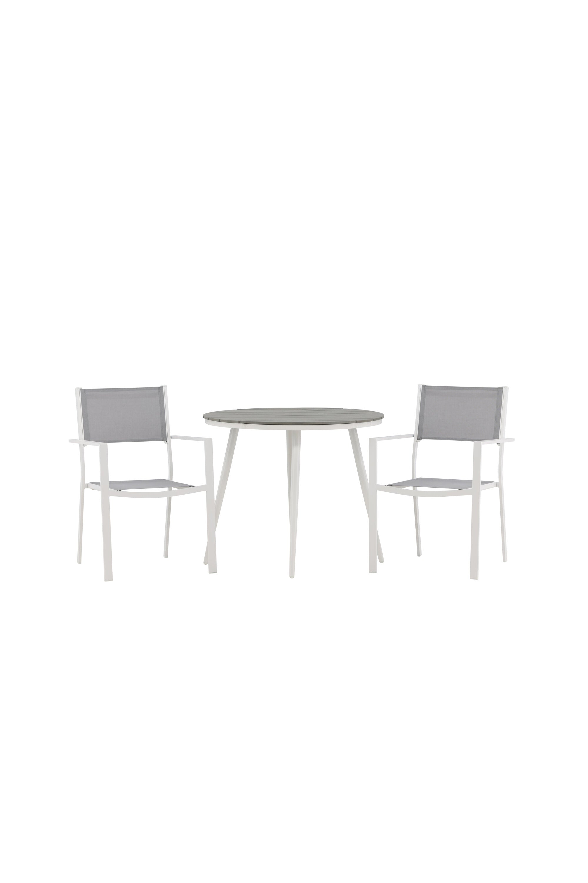 Break Outdoor-Tischset + Copacabana ⌀90cm/2St. in Grau präsentiert im Onlineshop von KAQTU Design AG. Gartentischset ist von Venture Home