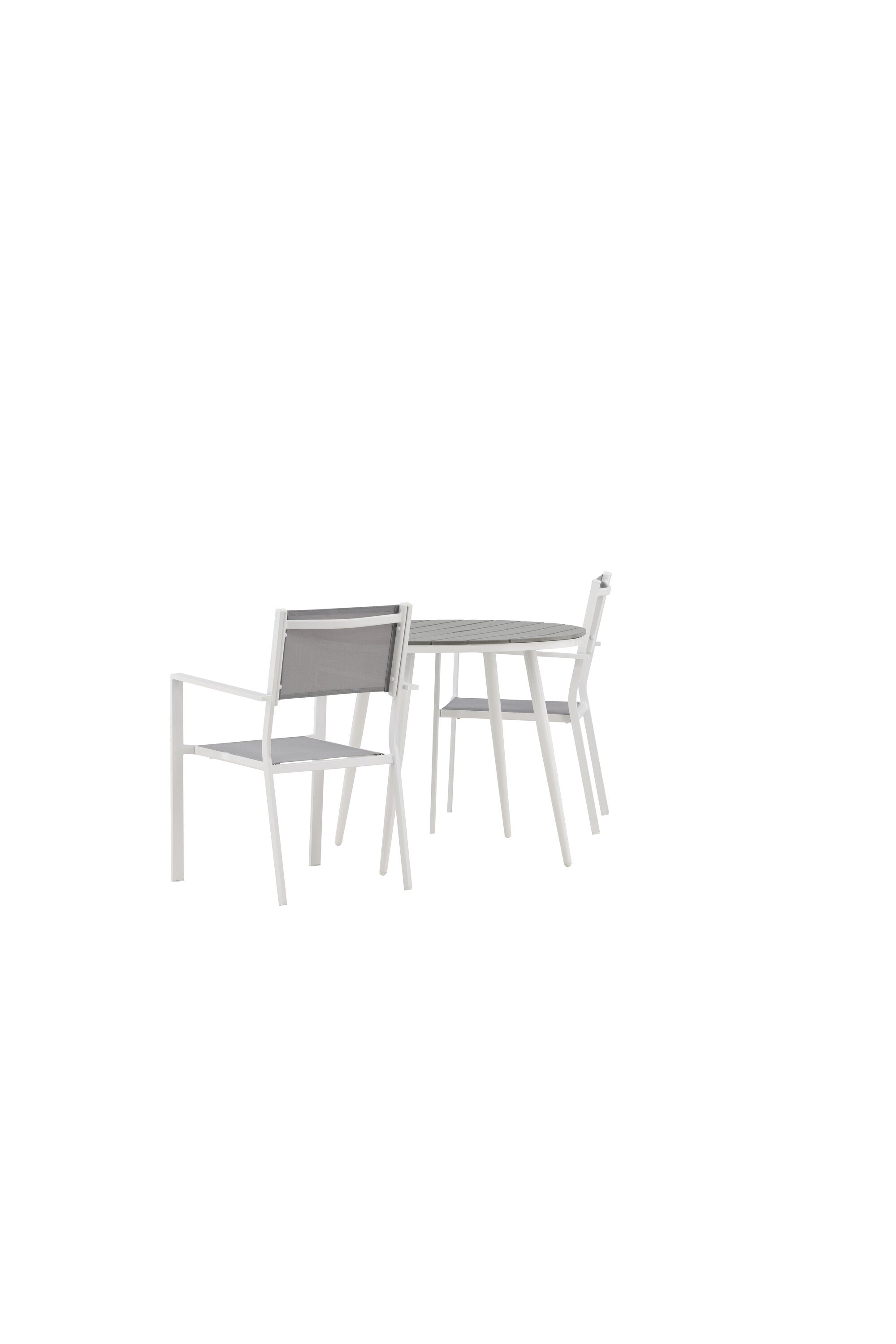 Break Outdoor-Tischset + Copacabana ⌀90cm/2St. in Grau präsentiert im Onlineshop von KAQTU Design AG. Gartentischset ist von Venture Home