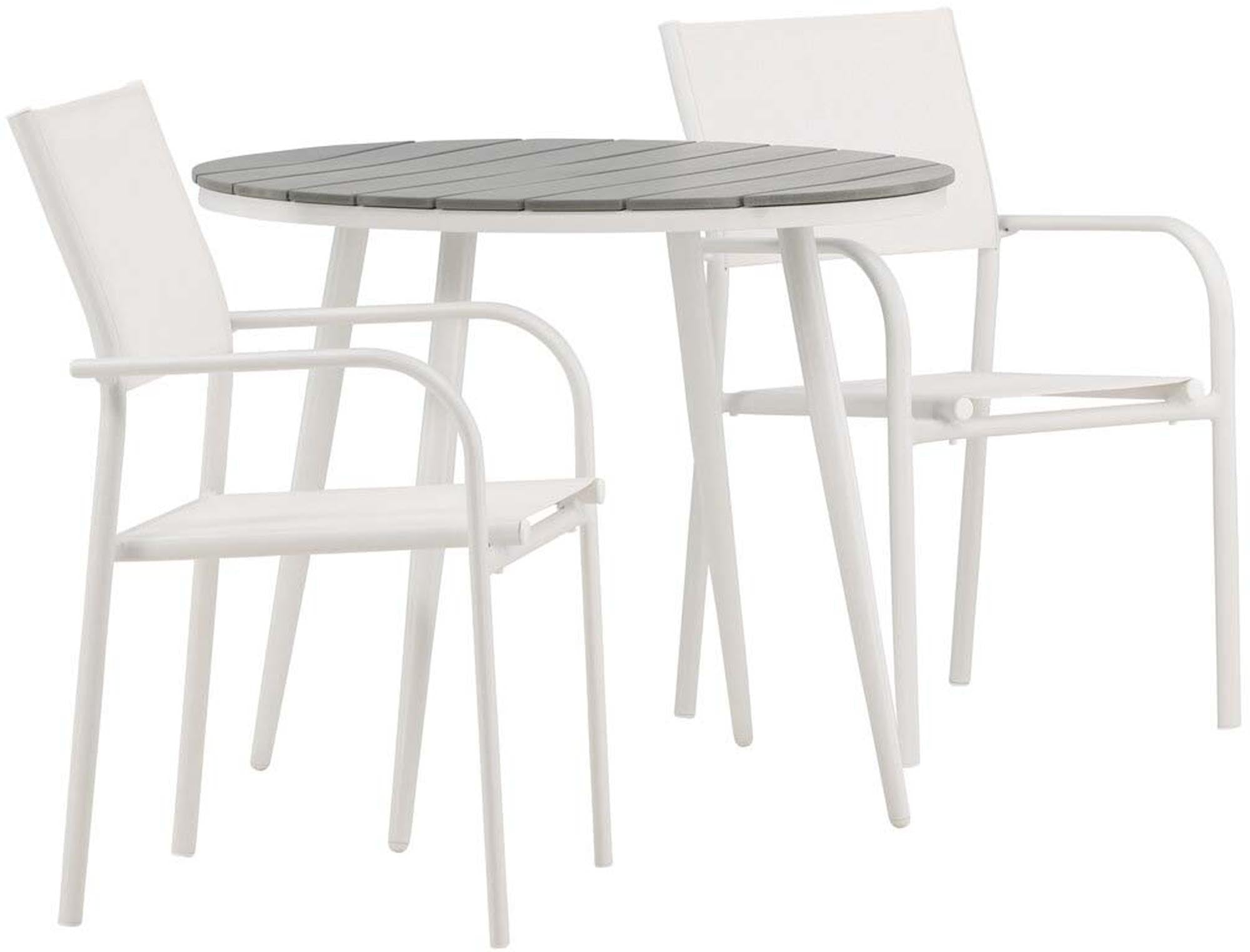 Stylisches Break Outdoor-Tischset mit Santorini-Stühlen für gesellige Momente im Garten. Wetterfest und pflegeleicht für unbeschwerte Sommertage.