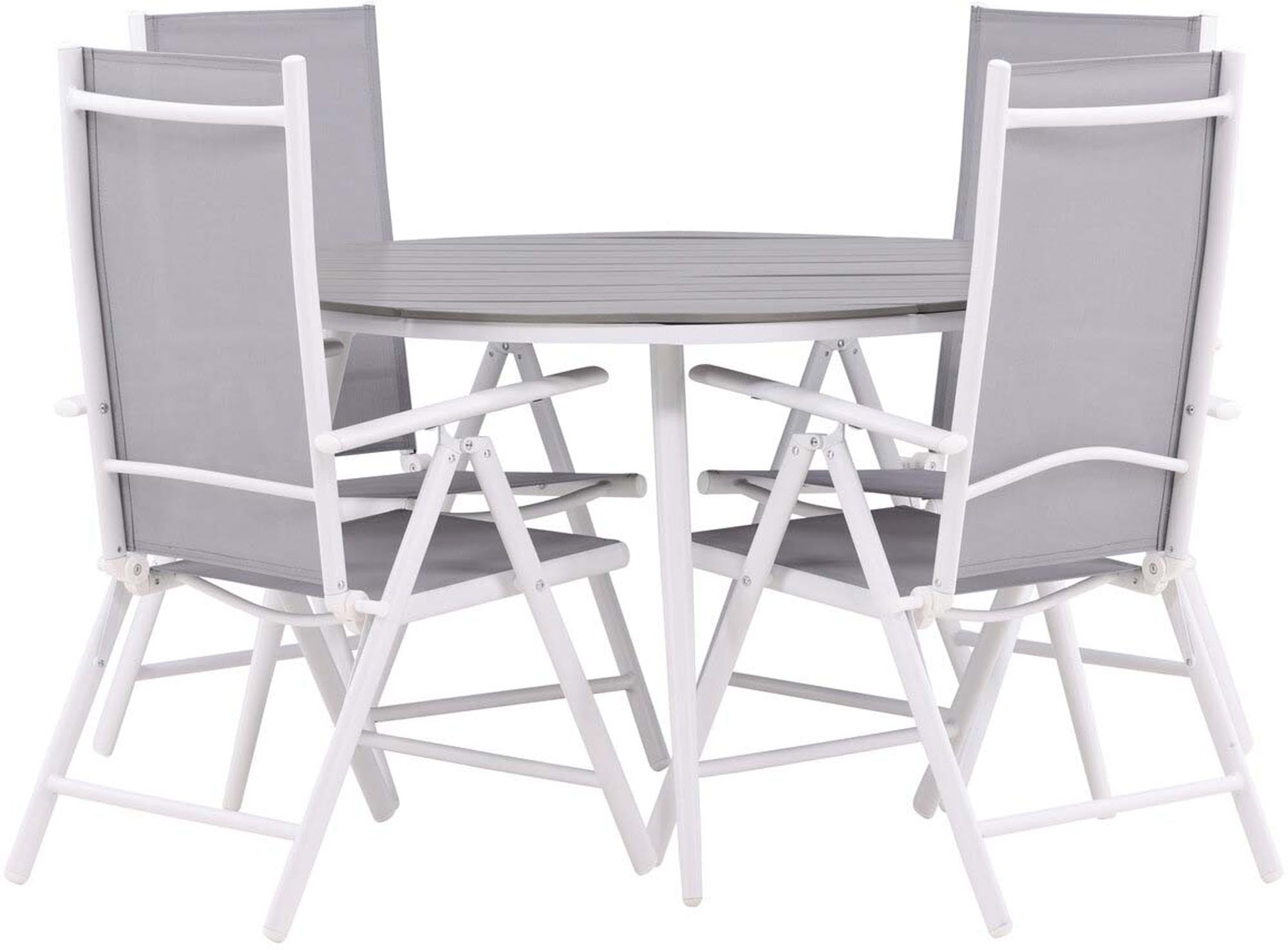 Elegantes Tischset für 4: Perfekt für gesellige Stunden im Freien.