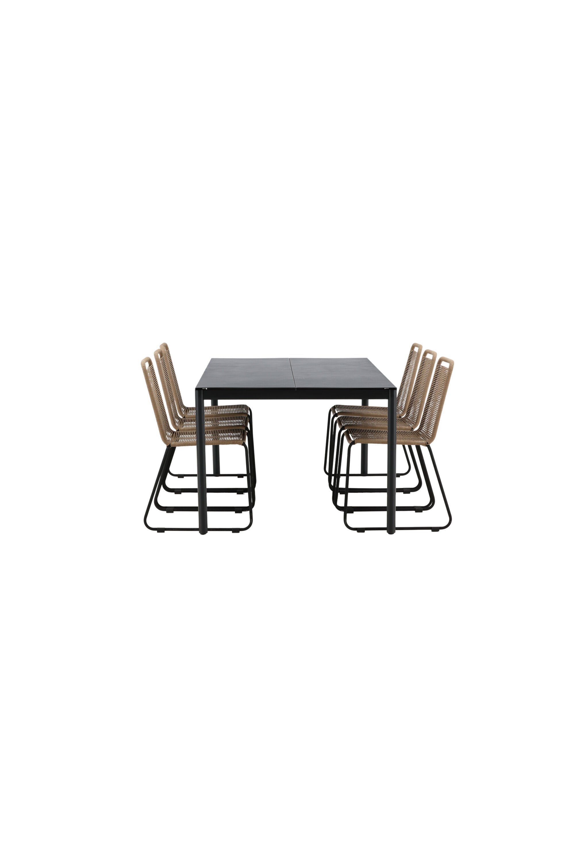 Modena Gartentisch Set in Schwarz/Latte präsentiert im Onlineshop von KAQTU Design AG. Gartentischset ist von Venture Home