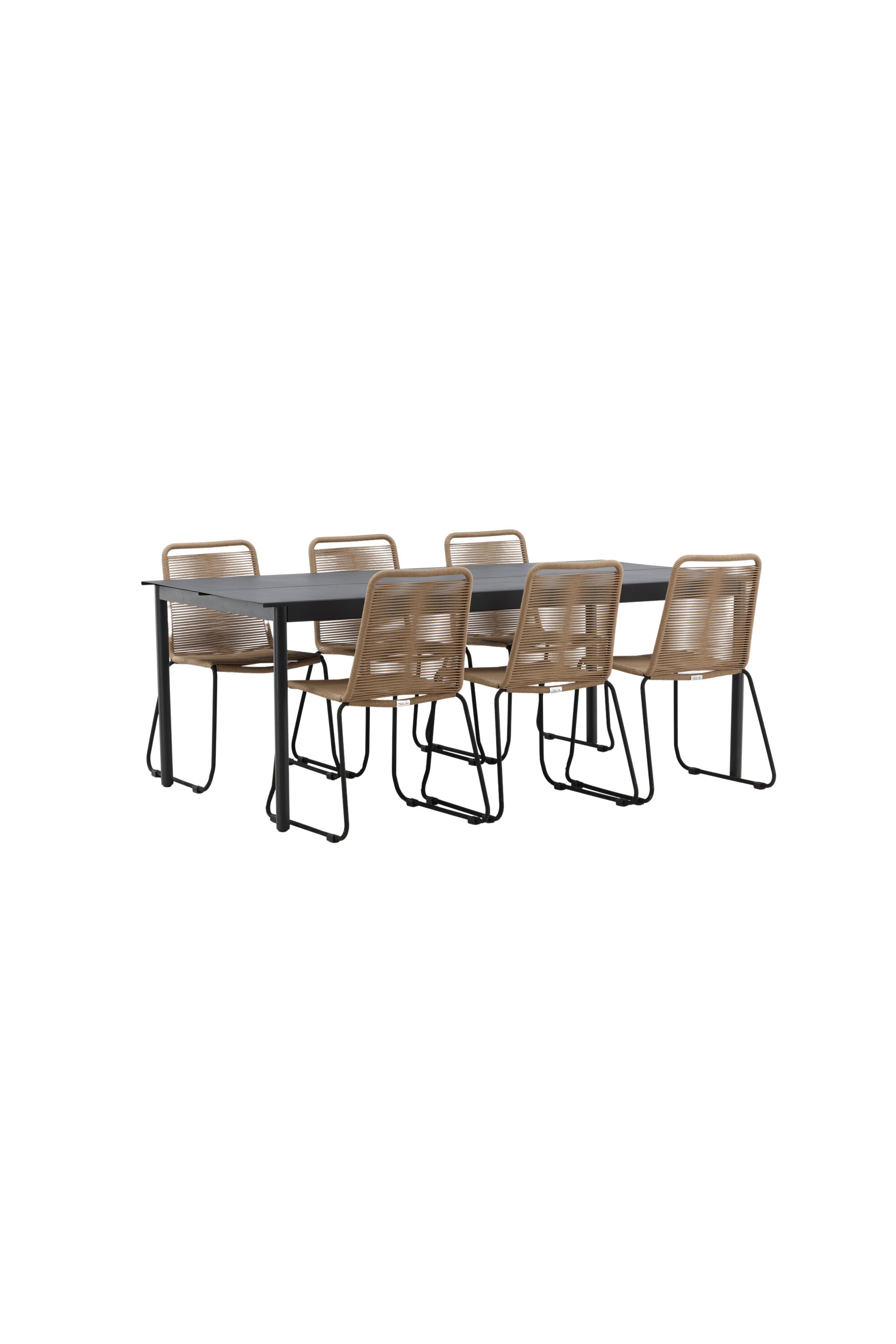 Modena Gartentisch Set in Schwarz/Latte präsentiert im Onlineshop von KAQTU Design AG. Gartentischset ist von Venture Home
