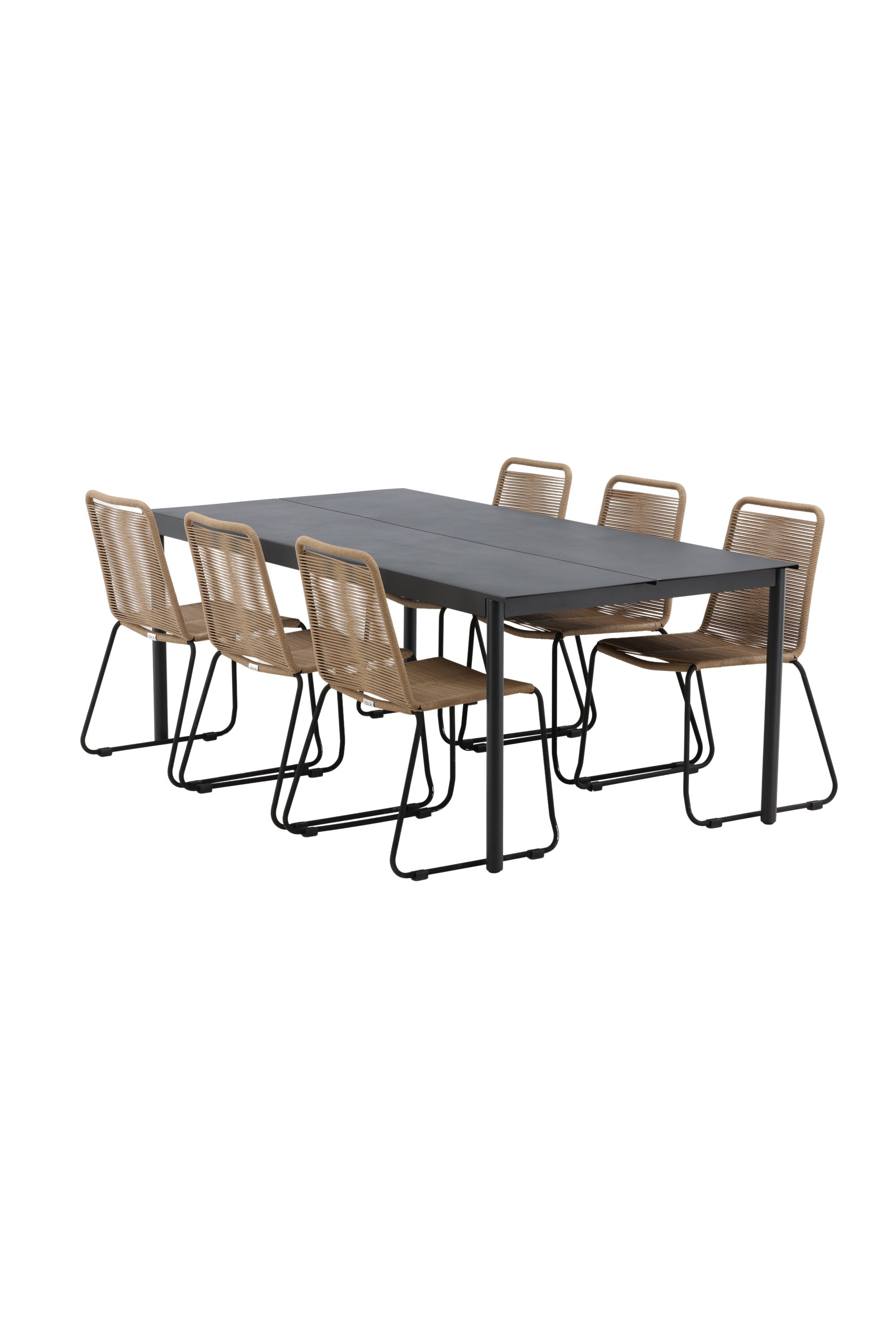 Modena Gartentisch Set in Schwarz/Latte präsentiert im Onlineshop von KAQTU Design AG. Gartentischset ist von Venture Home