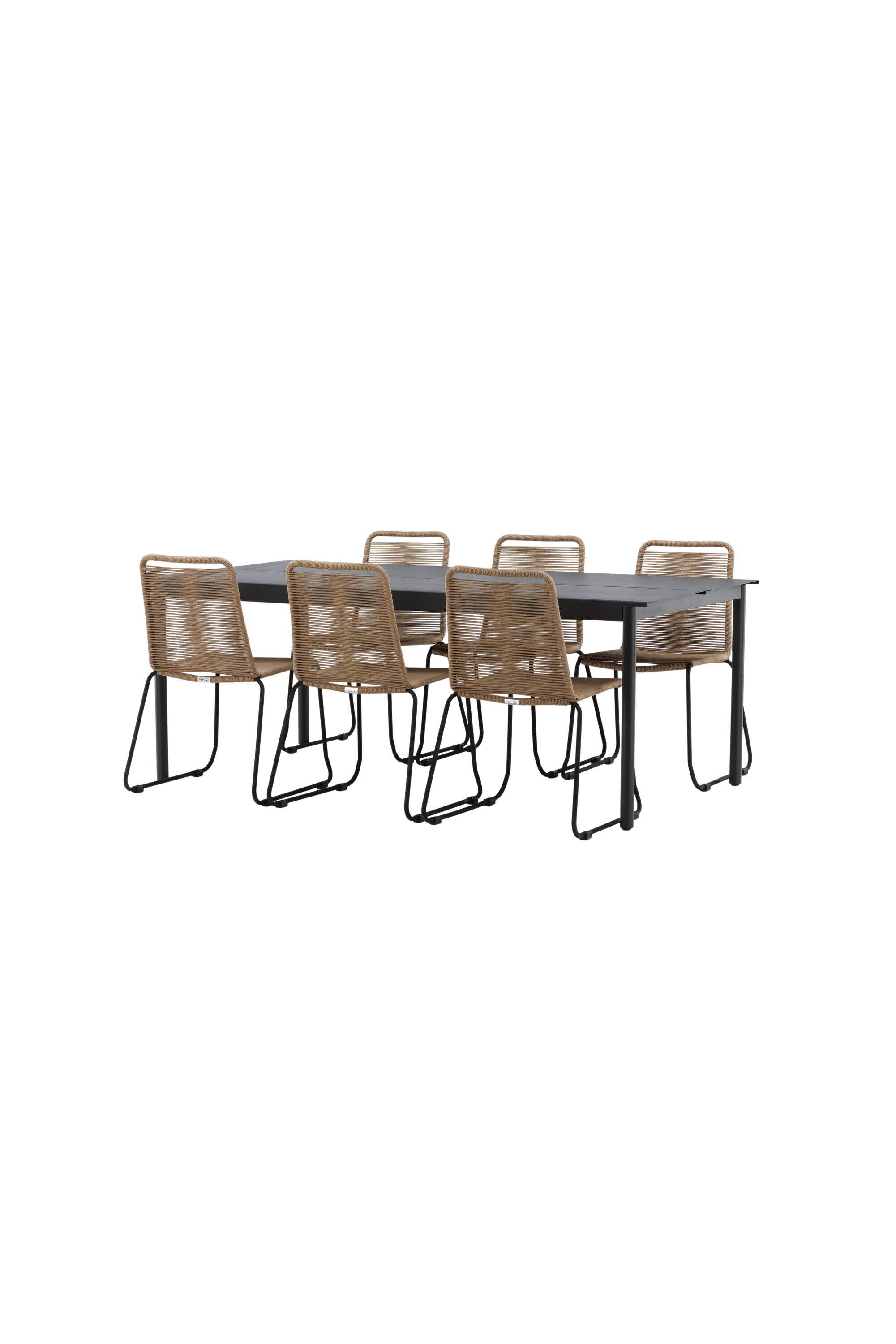Modena Gartentisch Set in Schwarz/Latte präsentiert im Onlineshop von KAQTU Design AG. Gartentischset ist von Venture Home