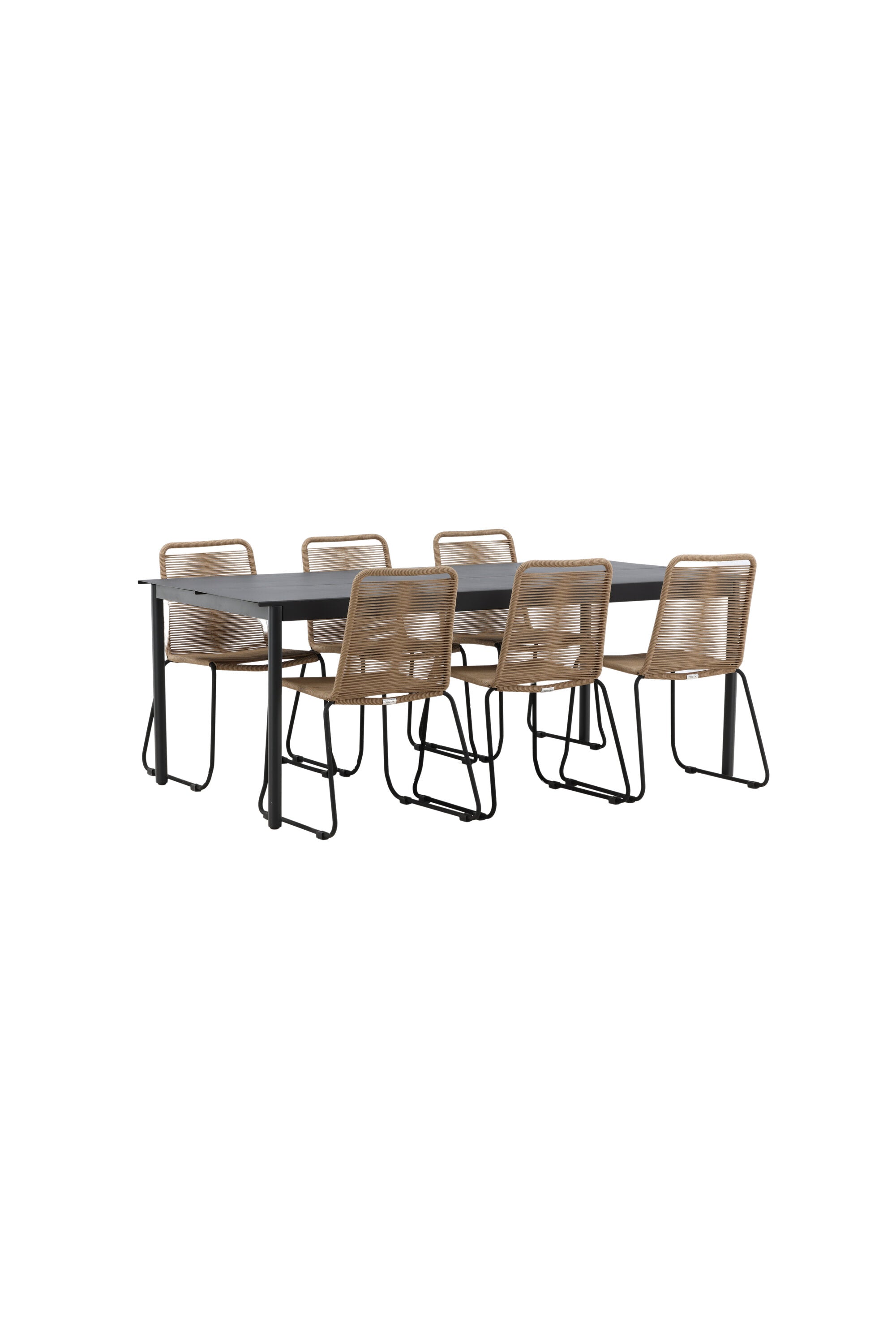 Modena Gartentisch Set in Schwarz/Latte präsentiert im Onlineshop von KAQTU Design AG. Gartentischset ist von Venture Home