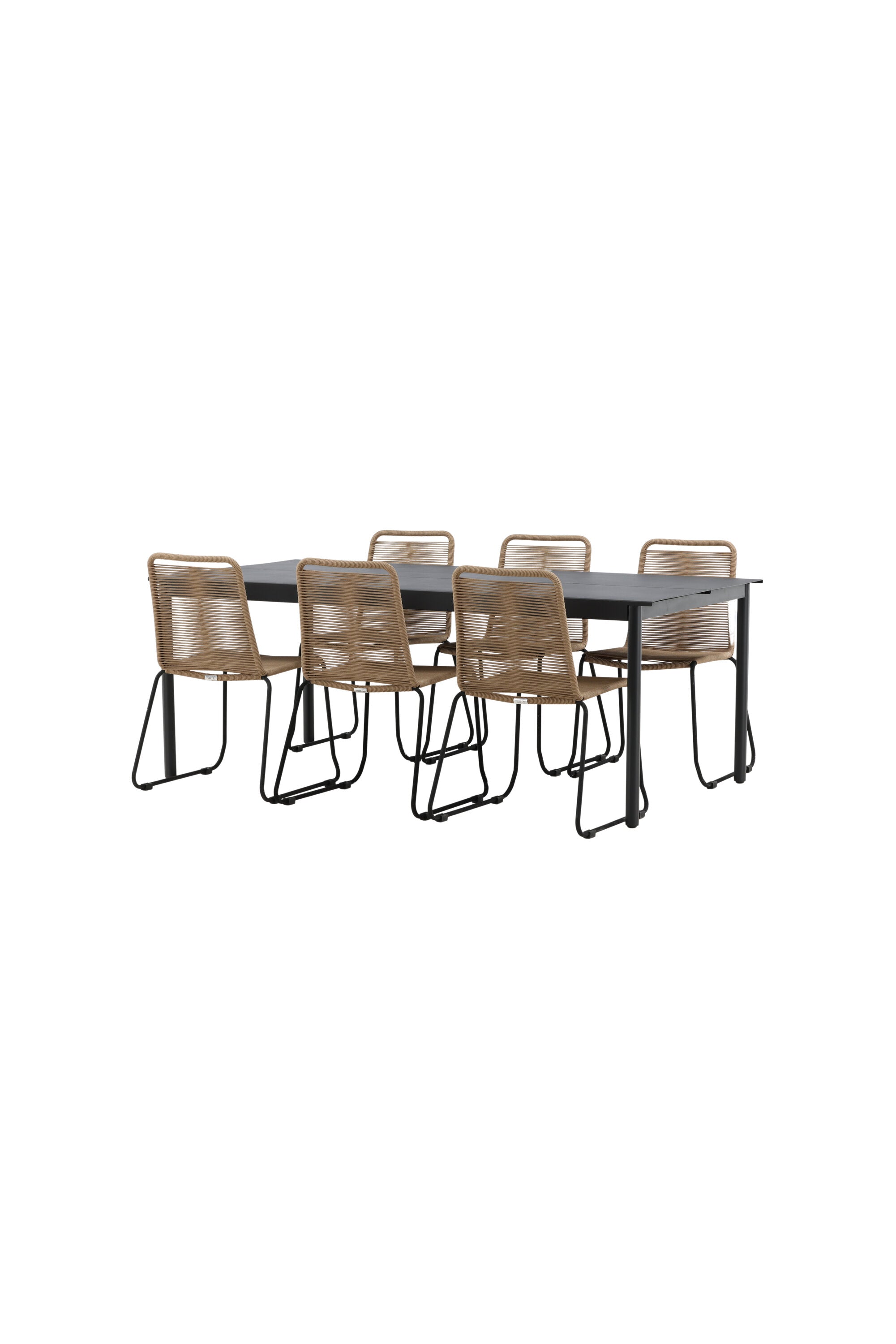 Modena Gartentisch Set in Schwarz/Latte präsentiert im Onlineshop von KAQTU Design AG. Gartentischset ist von Venture Home