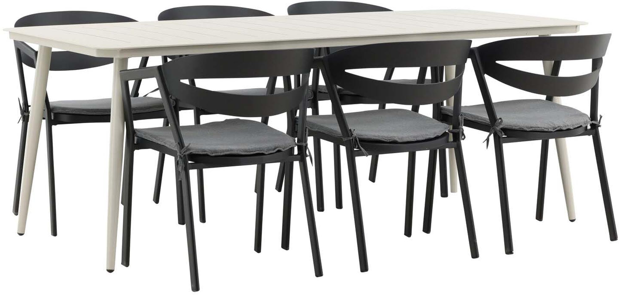 Lina Outdoor-Tischset 200cm: Stilvoller Komfort für 6 Personen.