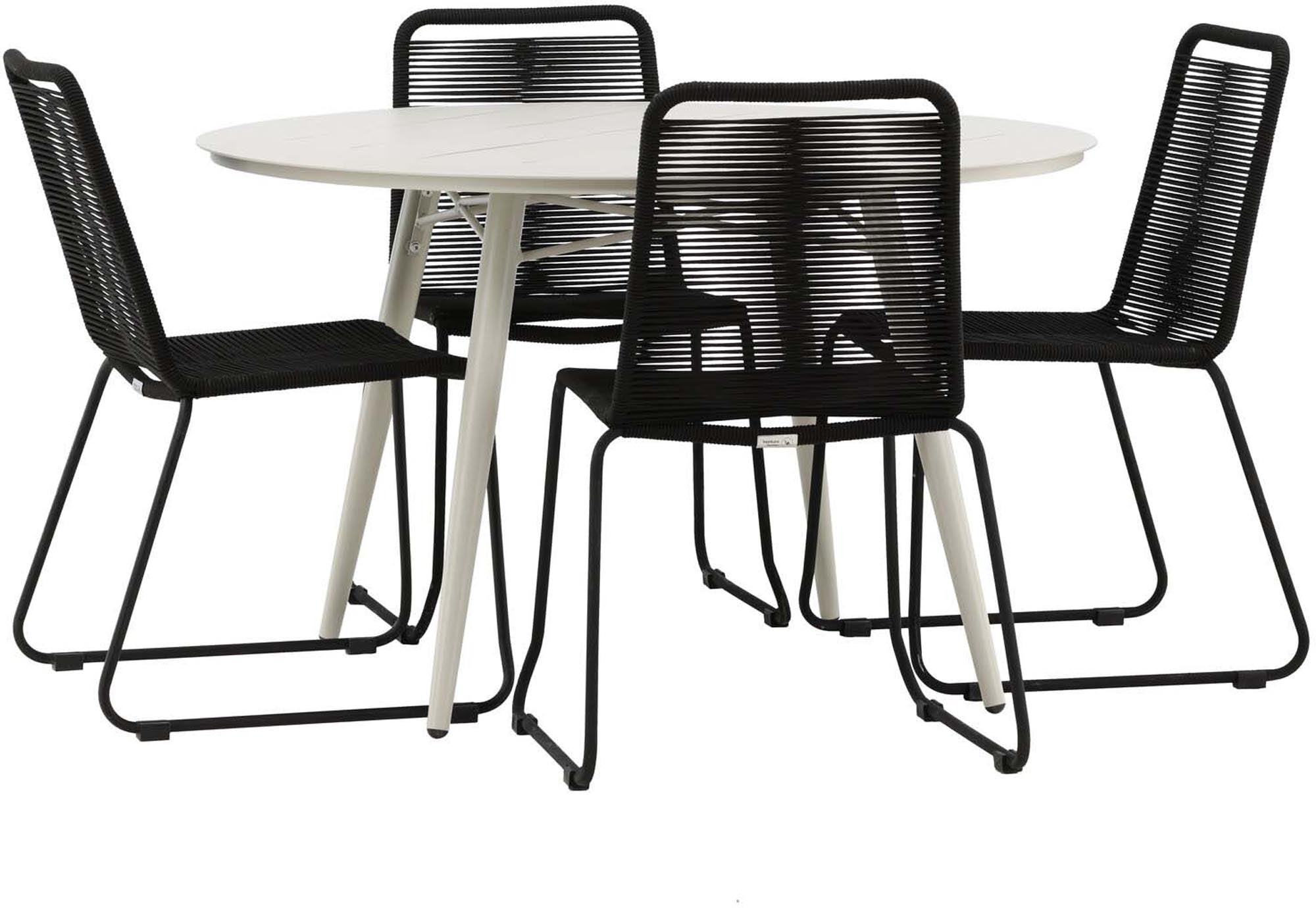 Lina Outdoor-Tischset: Stilvolles Design trifft Funktionalität. Ideal für entspannte Abende im Freien mit Platz für Familie und Freunde.