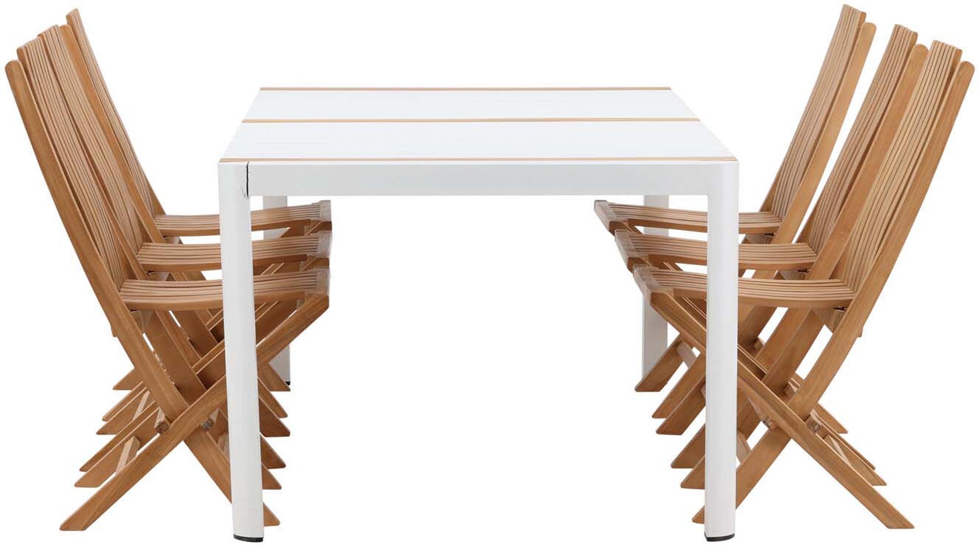 Entdecken Sie das Togo Outdoor-Tischset + Ghana 200cm/6St. von Venture Home – stilvoll, langlebig und perfekt für gesellige Abende im Freien.