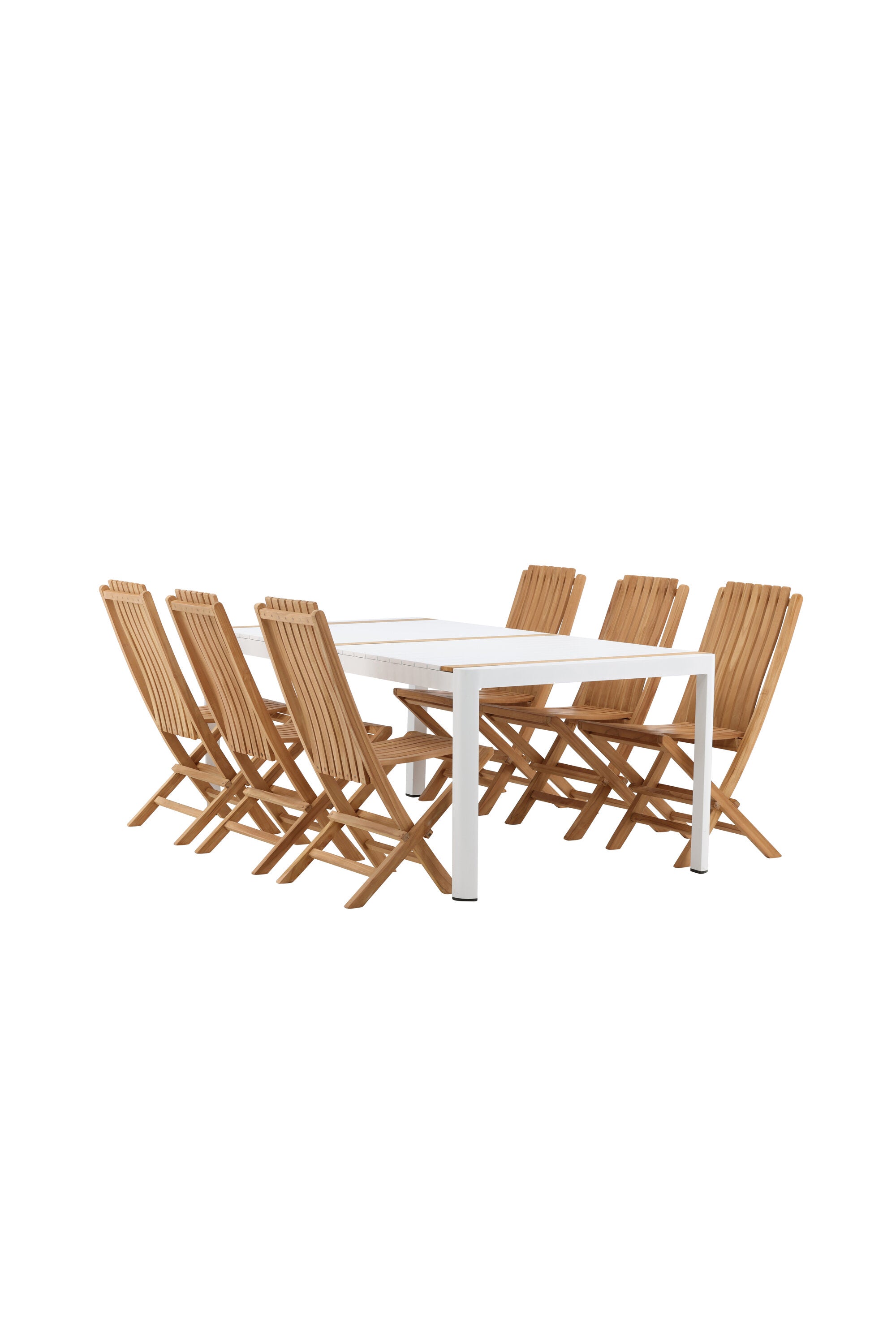 Togo Outdoor-Tischset + Ghana 200cm/6St. in Gold präsentiert im Onlineshop von KAQTU Design AG. Gartentischset ist von Venture Home