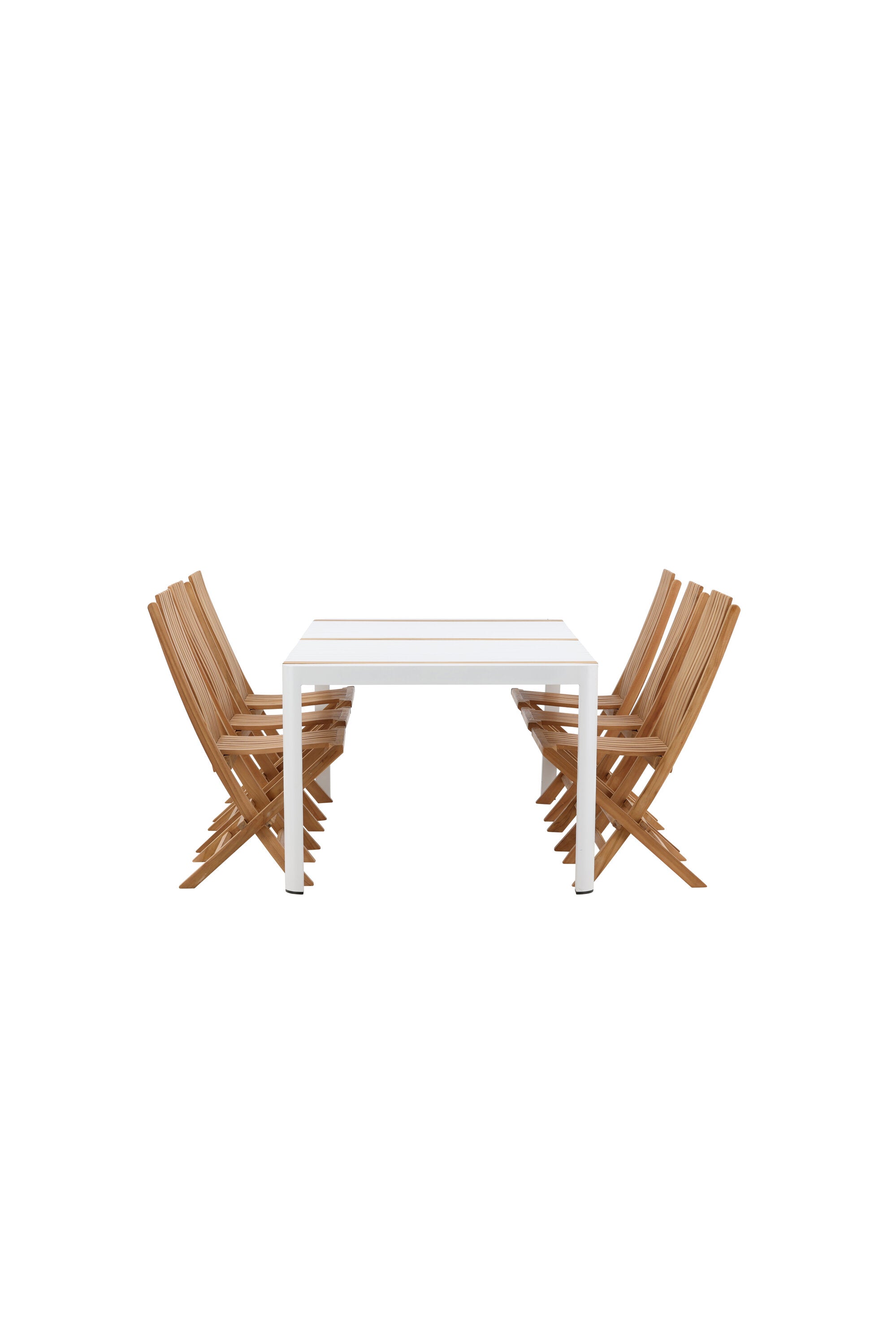 Togo Outdoor-Tischset + Ghana 200cm/6St. in Gold präsentiert im Onlineshop von KAQTU Design AG. Gartentischset ist von Venture Home