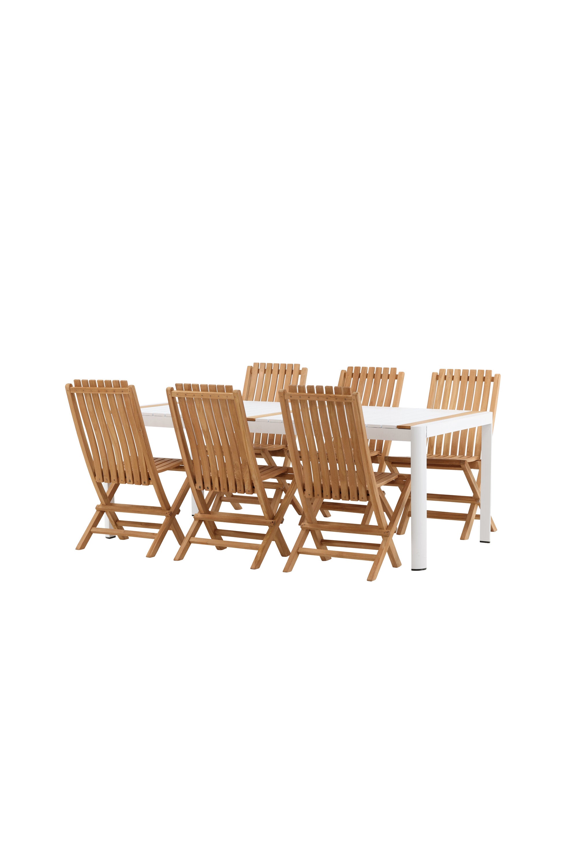 Togo Outdoor-Tischset + Ghana 200cm/6St. in Gold präsentiert im Onlineshop von KAQTU Design AG. Gartentischset ist von Venture Home
