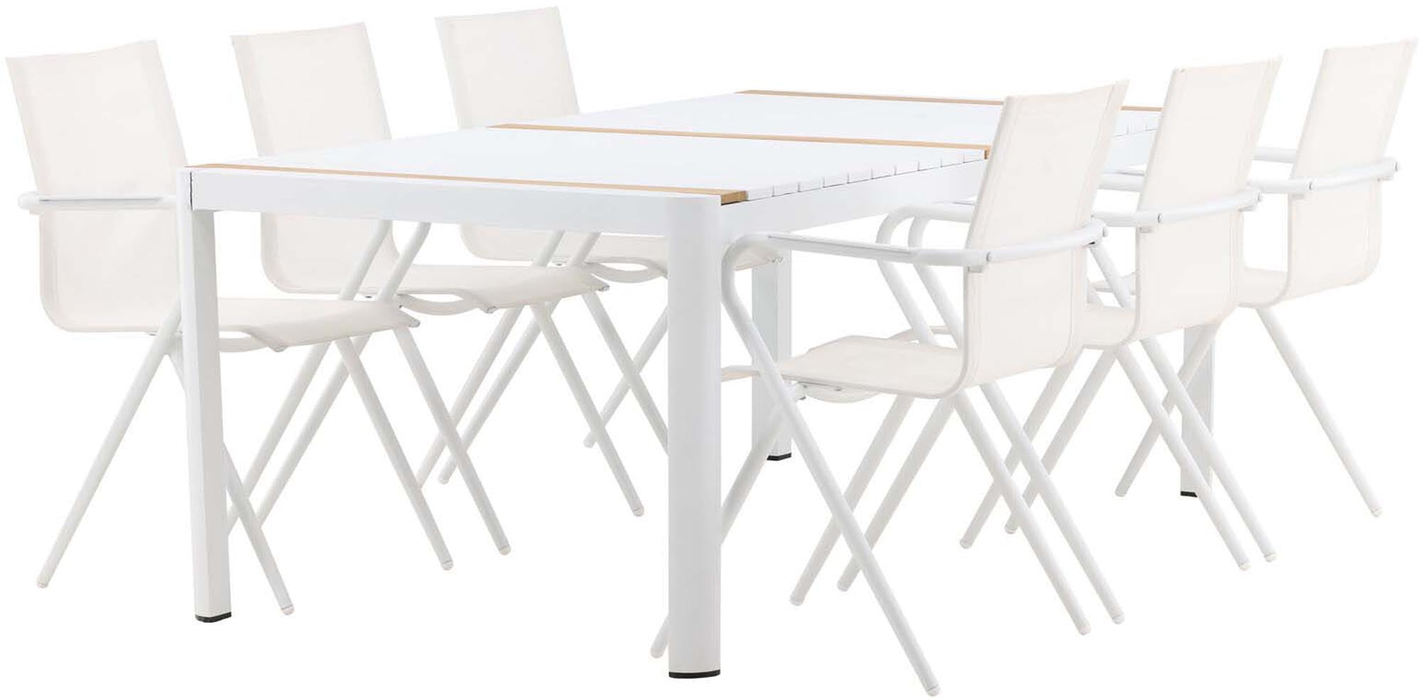 Stilvolles Togo Outdoor-Tischset mit Alina Stühlen für 6 Personen. Ideal für Gartenpartys und unvergessliche Momente im Freien.