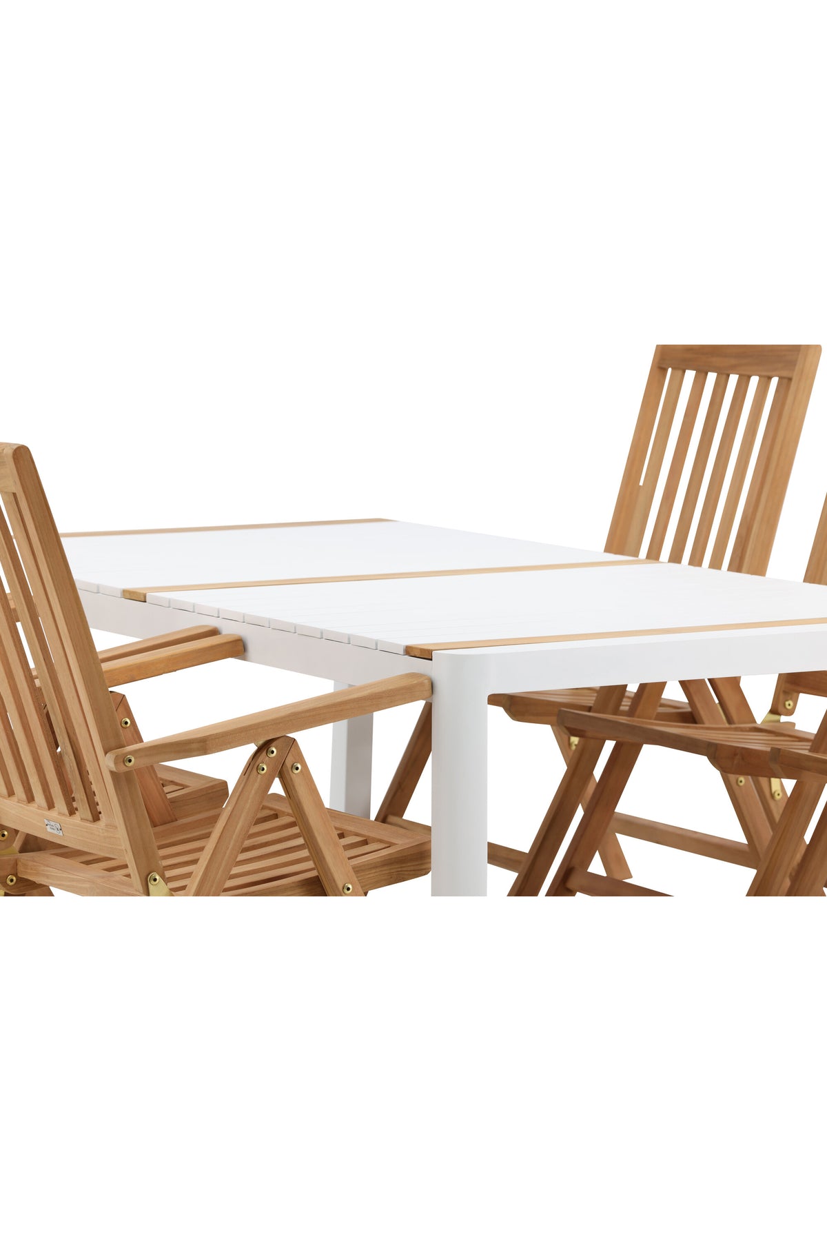 Togo Outdoor-Tischset + Kenya 200cm/6St. in Natur präsentiert im Onlineshop von KAQTU Design AG. Gartentischset ist von Venture Home