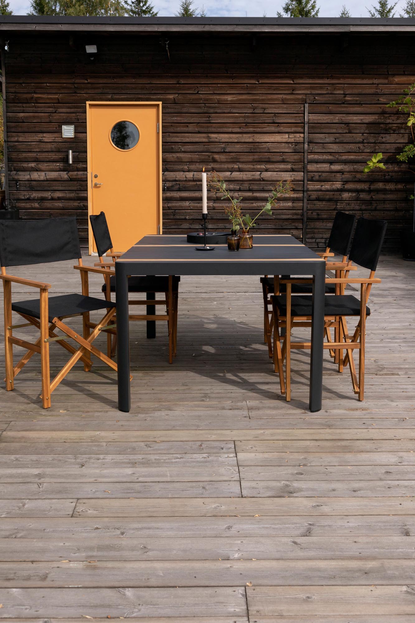 Togo Outdoor-Tischset + Marion 150cm/4St. in Natur präsentiert im Onlineshop von KAQTU Design AG. Gartentischset ist von Venture Home