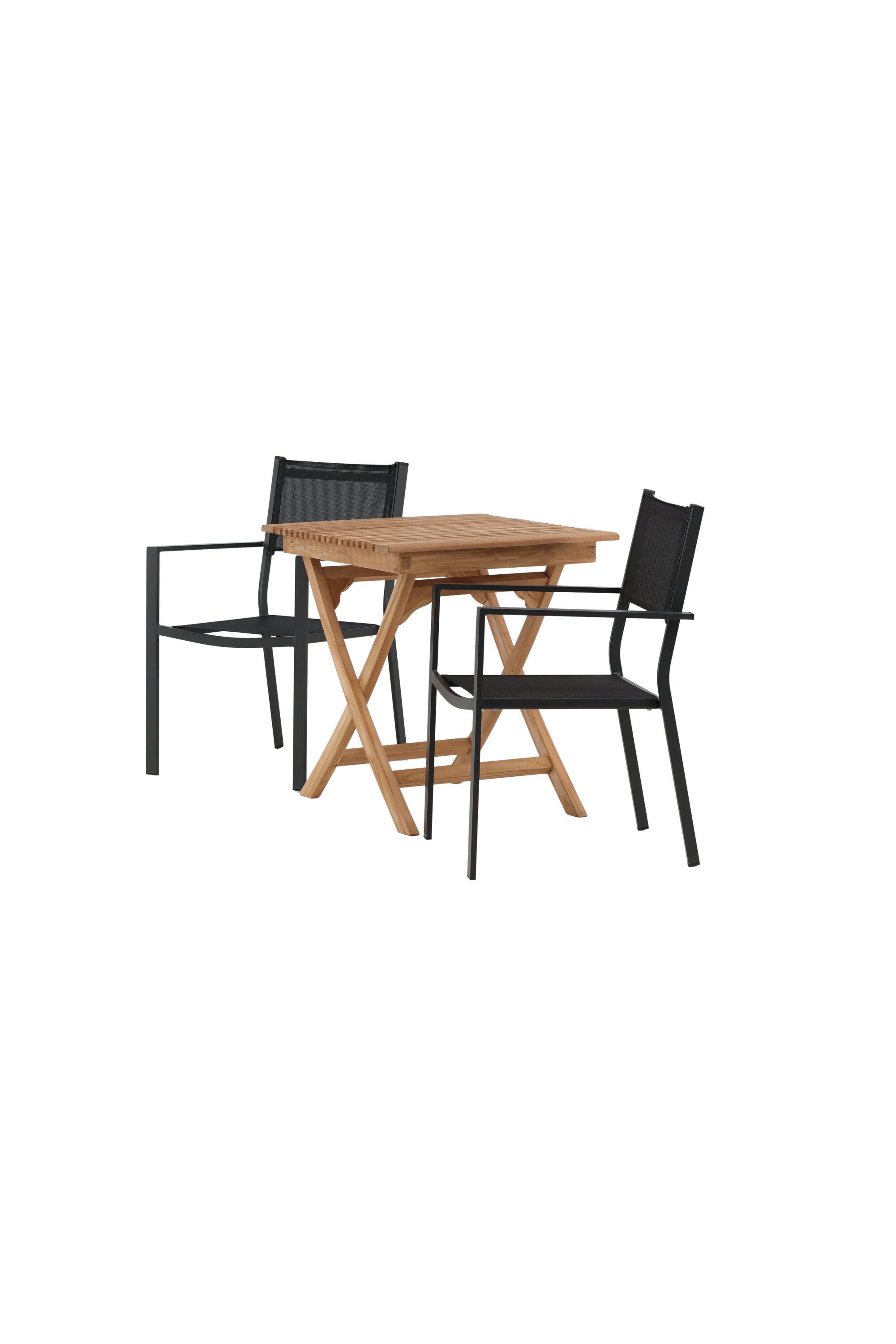 Ghana Outdoor-Tischset + Copacabana 70cm/2St. in Schwarz präsentiert im Onlineshop von KAQTU Design AG. Gartentischset ist von Venture Home