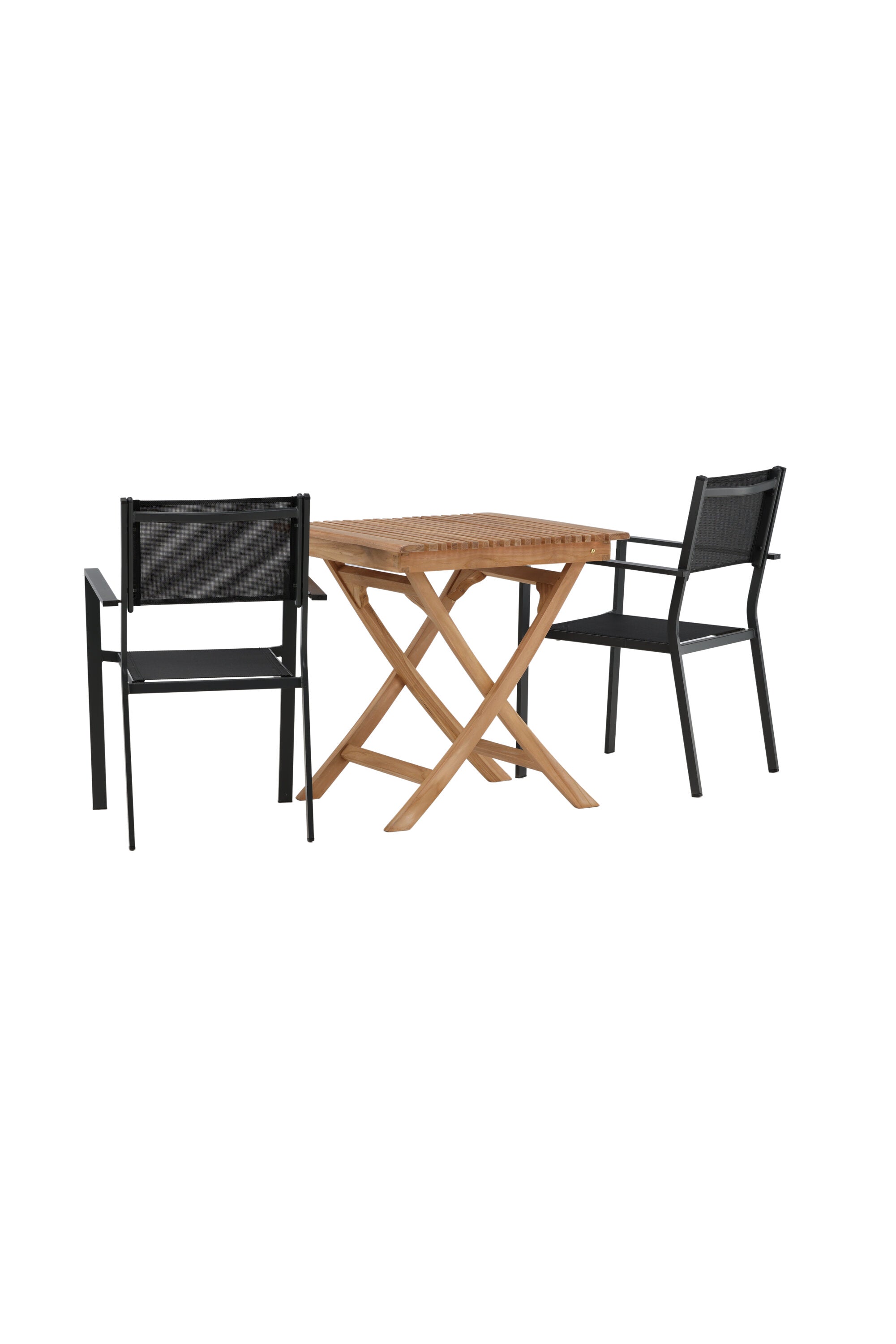 Ghana Outdoor-Tischset + Copacabana 70cm/2St. in Schwarz präsentiert im Onlineshop von KAQTU Design AG. Gartentischset ist von Venture Home