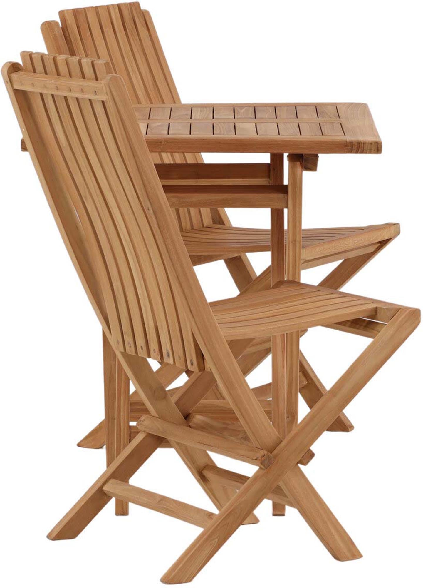 Erleben Sie das elegante Kenya Outdoor-Tischset von Venture Home mit 70 cm Durchmesser und 2 praktischen Stühlen – perfekt für gemütliche Stunden im Freien.