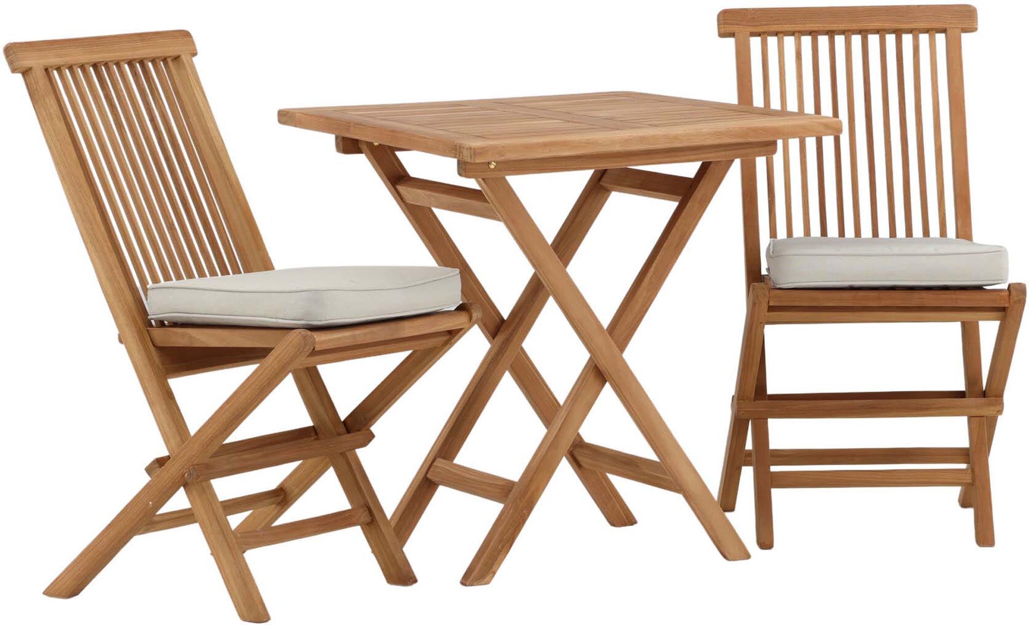 Robustes Klapptischset für Garten, ideal für entspannte Stunden.