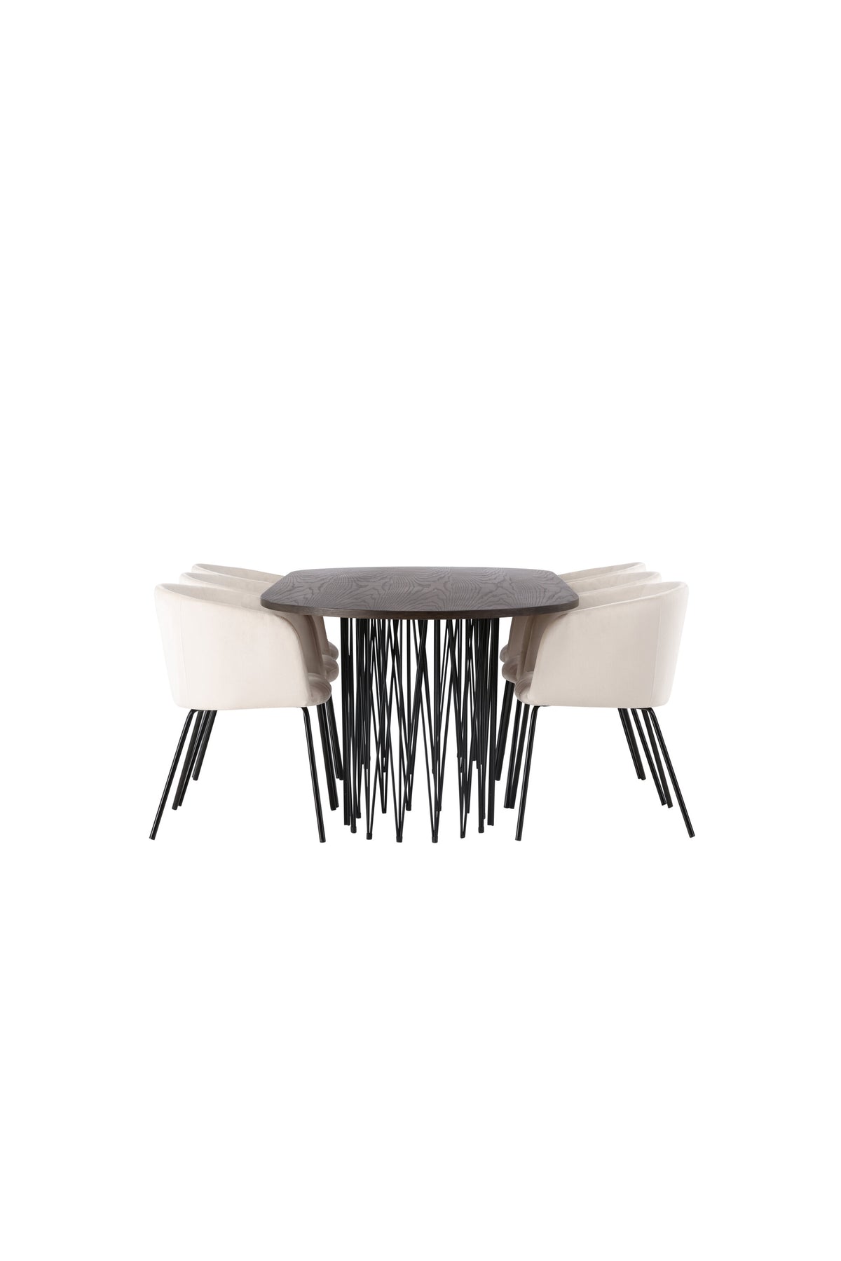Stone Esszimmerset + Berit 220cm/6St. in Beige, Schwarz präsentiert im Onlineshop von KAQTU Design AG. Esszimmerset ist von Venture Home