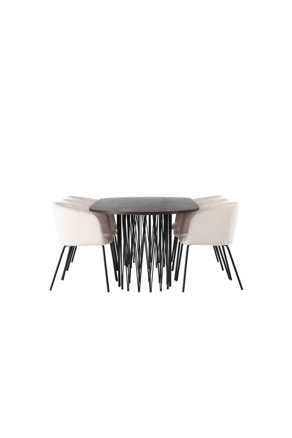 Stone Esszimmerset + Berit 220cm/6St. in Beige, Schwarz präsentiert im Onlineshop von KAQTU Design AG. Esszimmerset ist von Venture Home