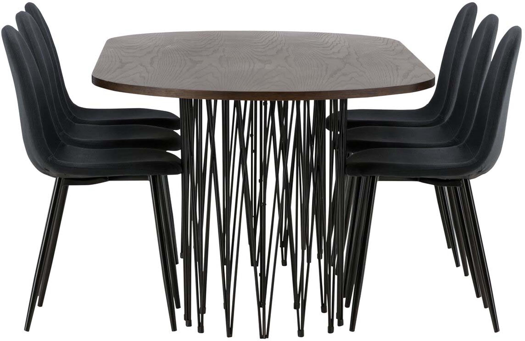 Entdecken Sie das Stone Esszimmerset + Polar 220cm/6St. von Venture Home – skandinavisches Design, eleganter Esstisch und bequeme Stühle für gesellige Abende.