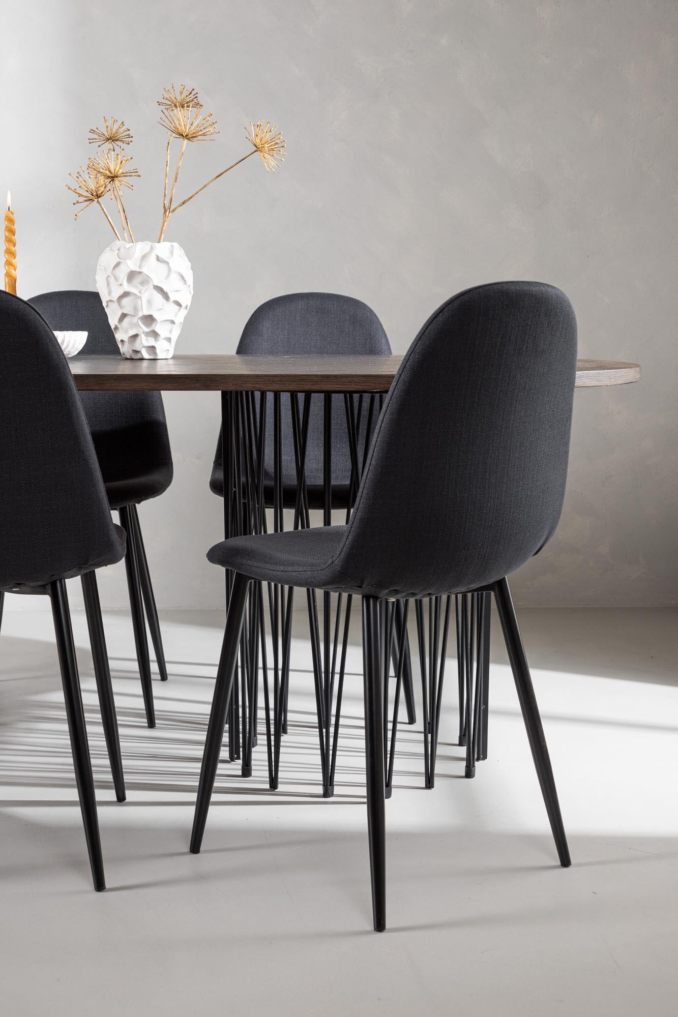 Stilvolles Stone Esszimmerset 220cm mit 6 Stühlen von Venture Home.