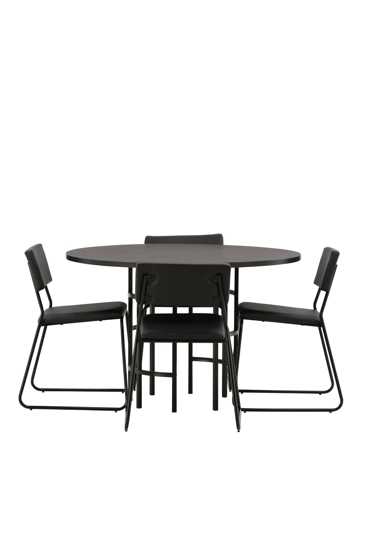 Esszimmerset Copenhagen + Kenth ⌀115cm/4St. in Schwarz präsentiert im Onlineshop von KAQTU Design AG. Esszimmerset ist von Venture Home