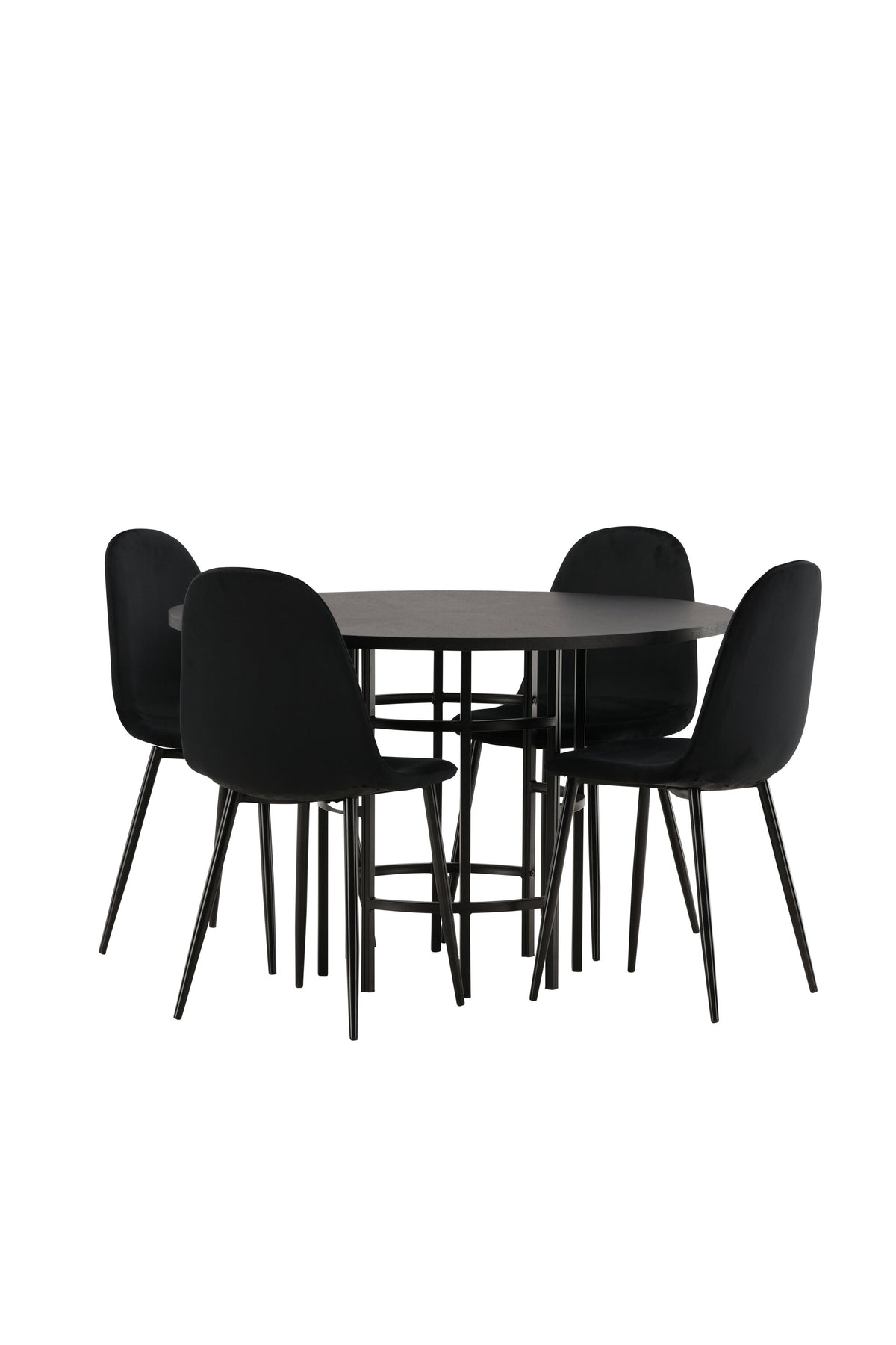 Esszimmerset Copenhagen + Polar ⌀115cm/4St. in Schwarz präsentiert im Onlineshop von KAQTU Design AG. Esszimmerset ist von Venture Home