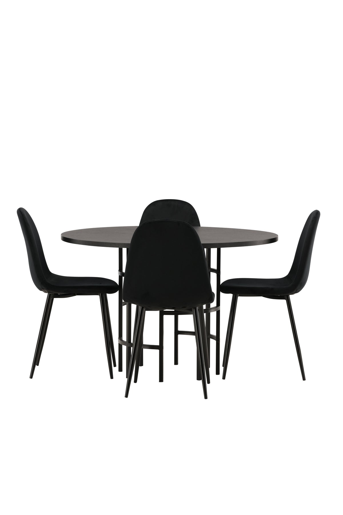Esszimmerset Copenhagen + Polar ⌀115cm/4St. in Schwarz präsentiert im Onlineshop von KAQTU Design AG. Esszimmerset ist von Venture Home