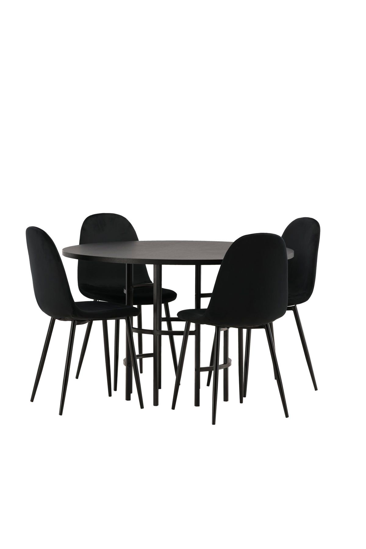 Esszimmerset Copenhagen + Polar ⌀115cm/4St. in Schwarz präsentiert im Onlineshop von KAQTU Design AG. Esszimmerset ist von Venture Home