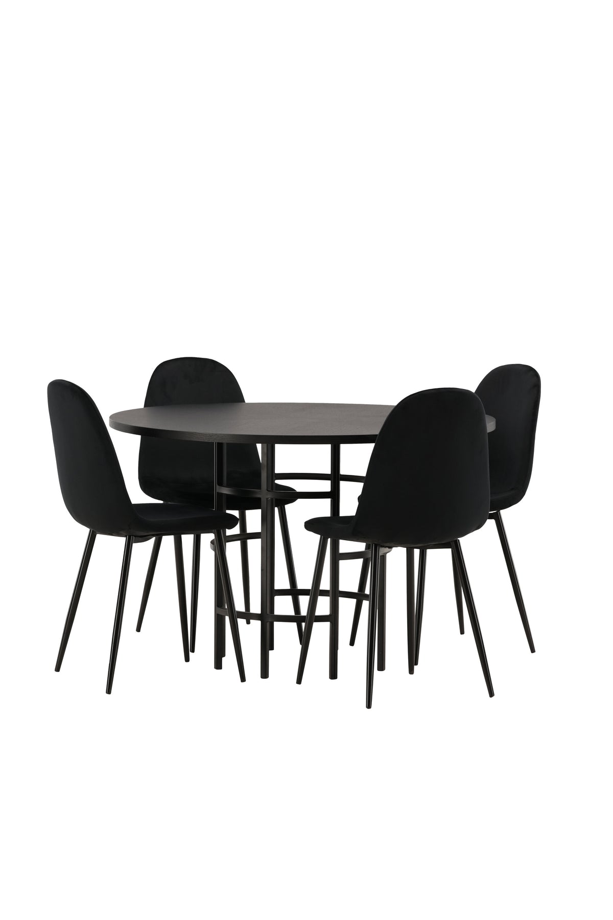 Esszimmerset Copenhagen + Polar ⌀115cm/4St. in Schwarz präsentiert im Onlineshop von KAQTU Design AG. Esszimmerset ist von Venture Home