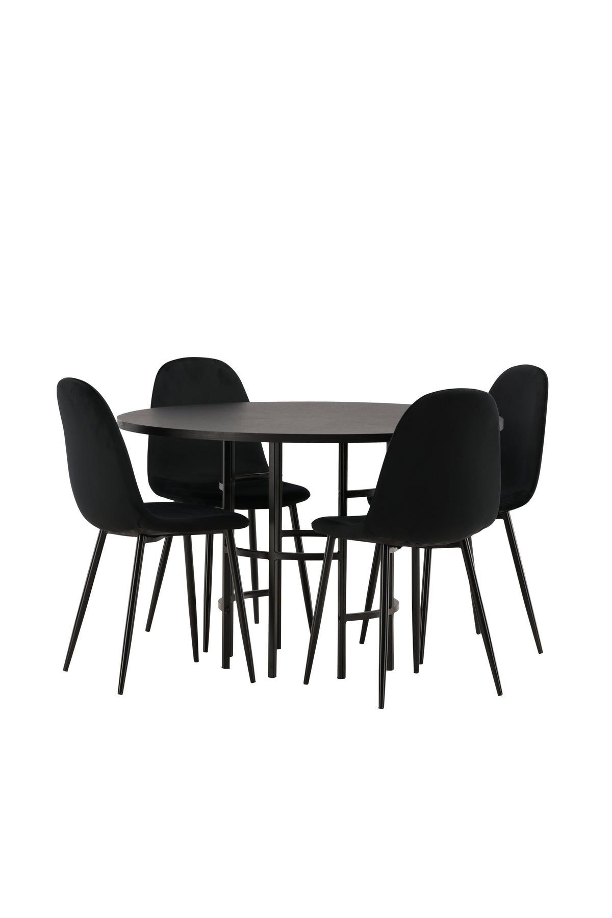 Esszimmerset Copenhagen + Polar ⌀115cm/4St. in Schwarz präsentiert im Onlineshop von KAQTU Design AG. Esszimmerset ist von Venture Home