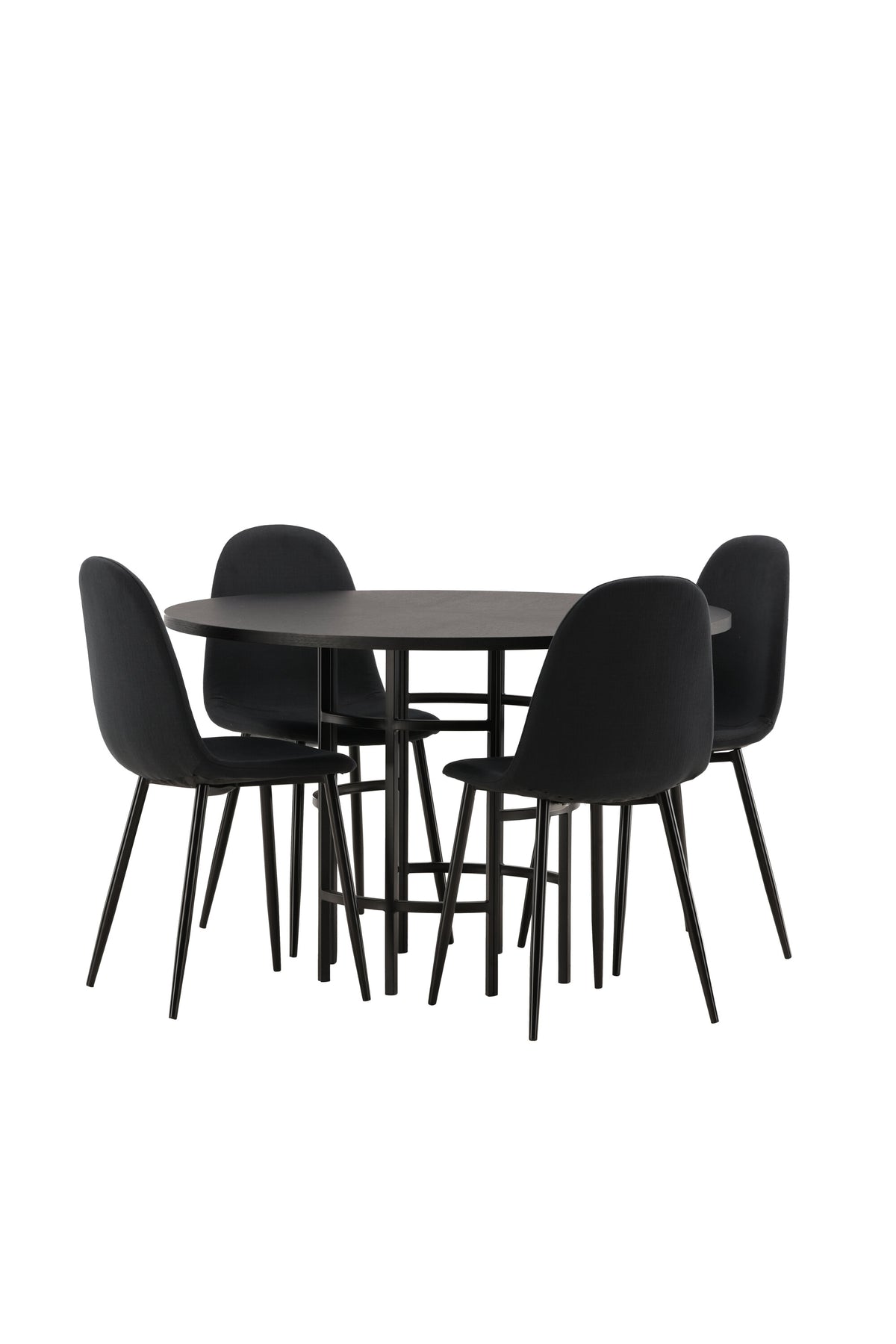 Esszimmerset Copenhagen + Polar ⌀115cm/4St. in Schwarz präsentiert im Onlineshop von KAQTU Design AG. Esszimmerset ist von Venture Home