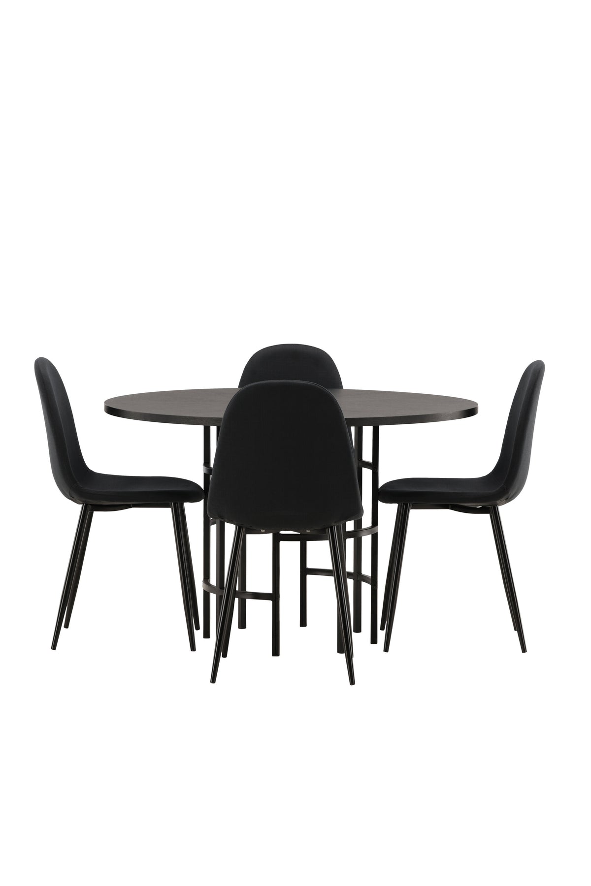 Esszimmerset Copenhagen + Polar ⌀115cm/4St. in Schwarz präsentiert im Onlineshop von KAQTU Design AG. Esszimmerset ist von Venture Home