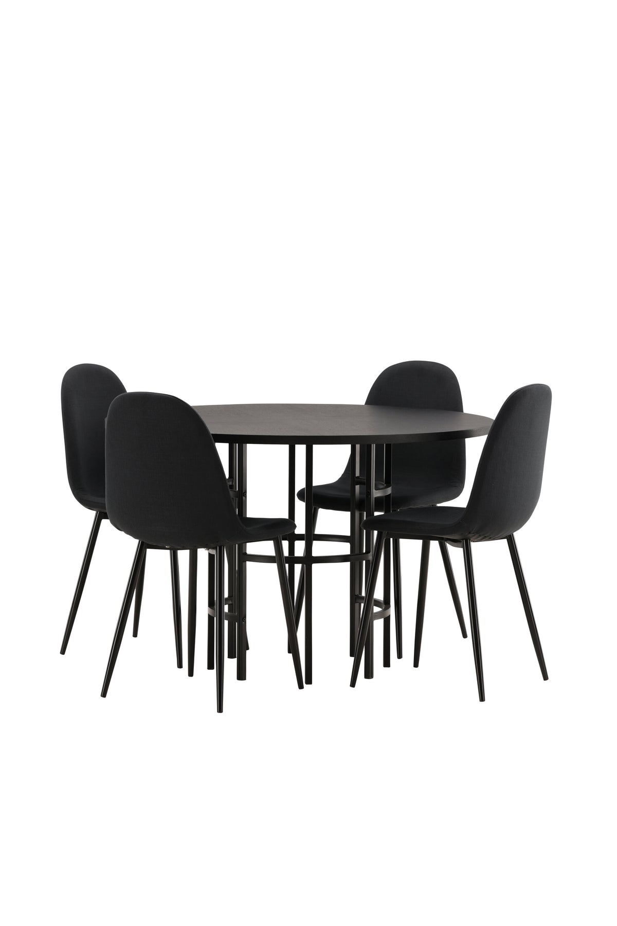 Esszimmerset Copenhagen + Polar ⌀115cm/4St. in Schwarz präsentiert im Onlineshop von KAQTU Design AG. Esszimmerset ist von Venture Home