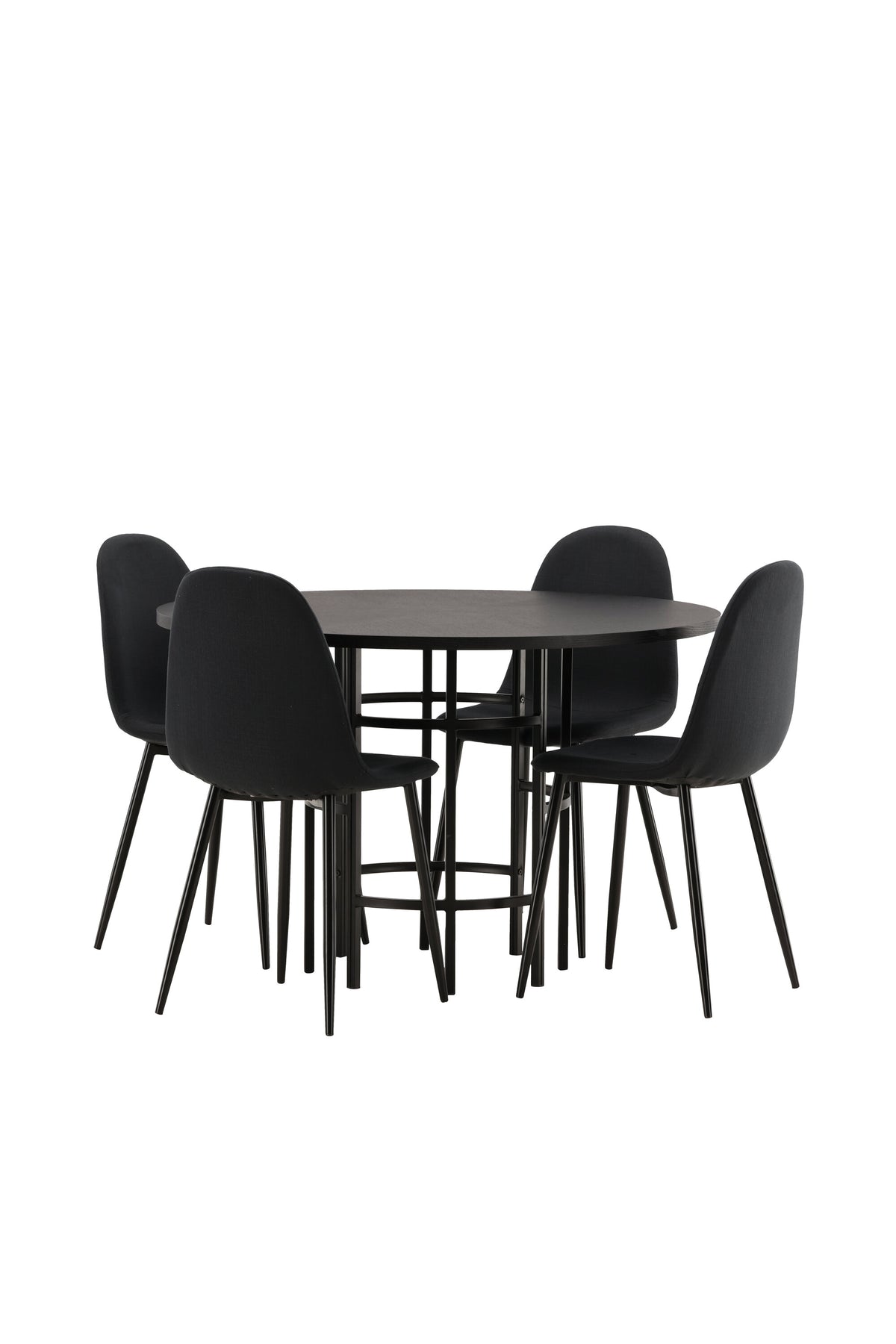 Esszimmerset Copenhagen + Polar ⌀115cm/4St. in Schwarz präsentiert im Onlineshop von KAQTU Design AG. Esszimmerset ist von Venture Home
