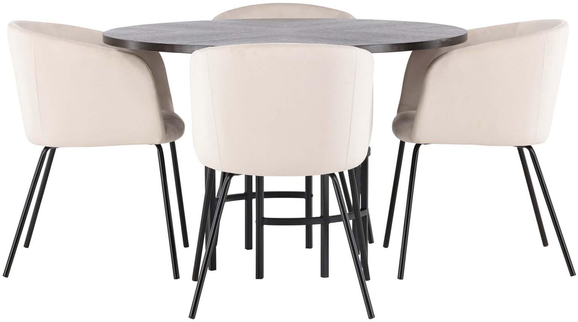 Esszimmerset Copenhagen + Berit: Eleganter Esstisch und stilvolle Stühle für unvergessliche Momente. Perfekt für gesellige Runden mit bis zu vier Personen.