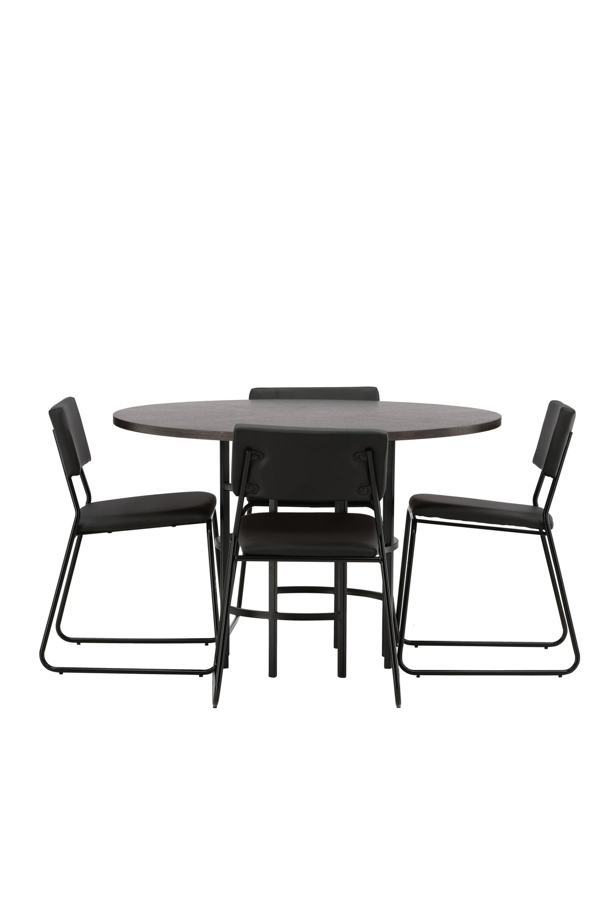 Esszimmerset Copenhagen + Kenth ⌀115cm/4St. in Mocca / Schwarz präsentiert im Onlineshop von KAQTU Design AG. Esszimmerset ist von Venture Home